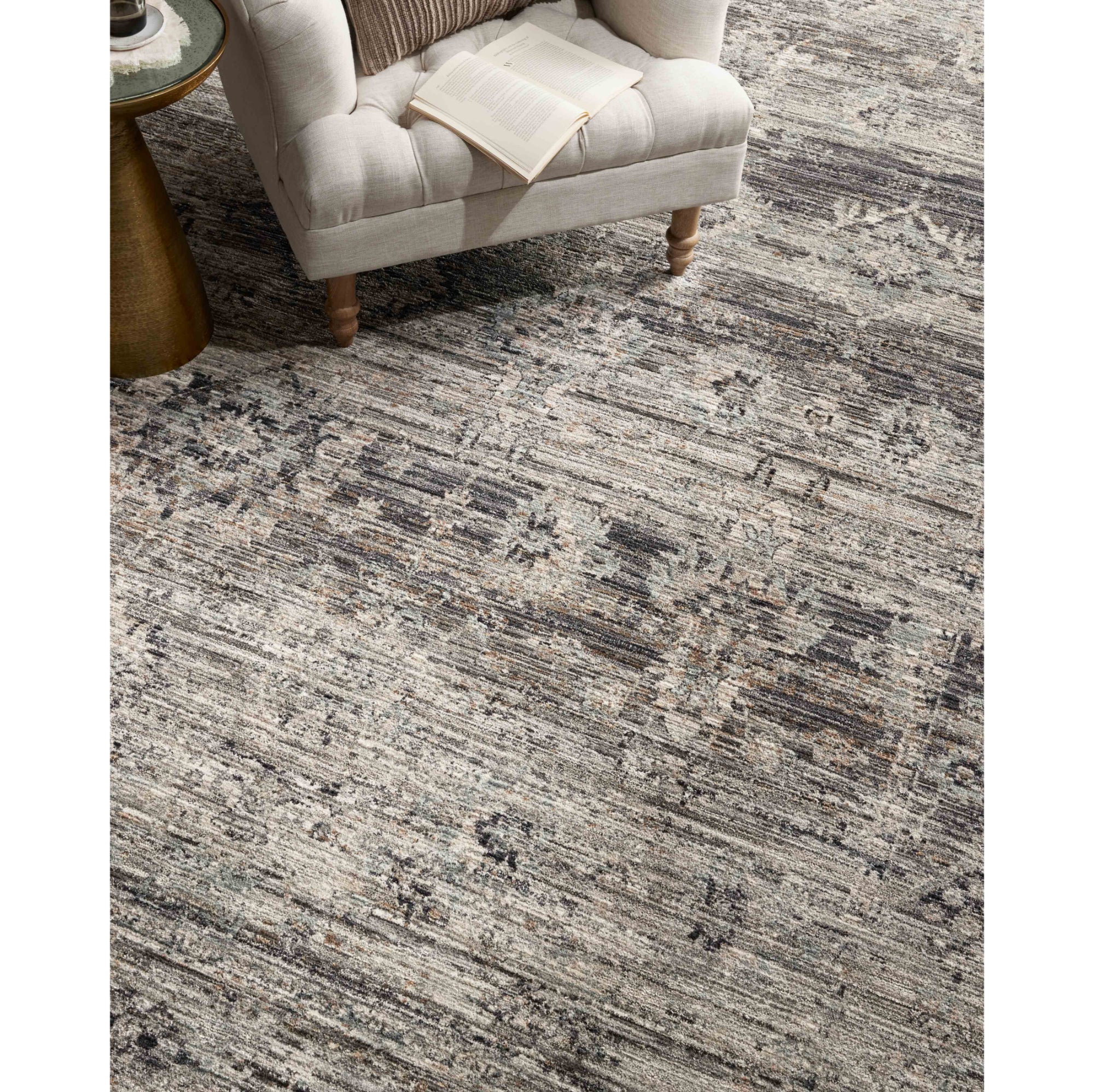 Jean Stoffer x Loloi Katherine Graphite/Jade Rug
