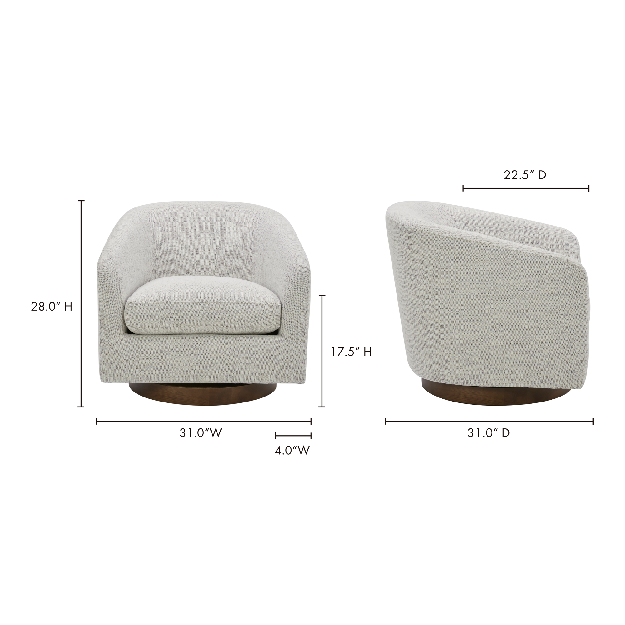 Oscy Swivel Chair swivel chair Moe's    Four Hands, Mid Century Modern Furniture, Old Bones Furniture Company, Old Bones Co, Modern Mid Century, Designer Furniture, Furniture Sale, Warehouse Furniture Sale, Oscy Swivel Chair Sale, https://www.oldbonesco.com/