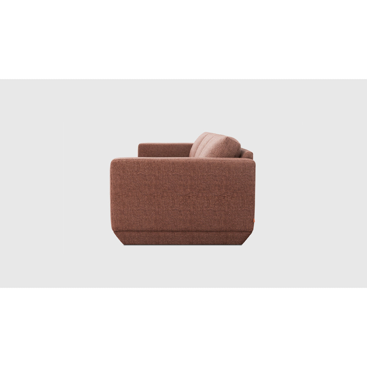 Podium Modular 3PC Sofa by Gus* — side profile in rust-toned upholstery with a low arm and deep cushions