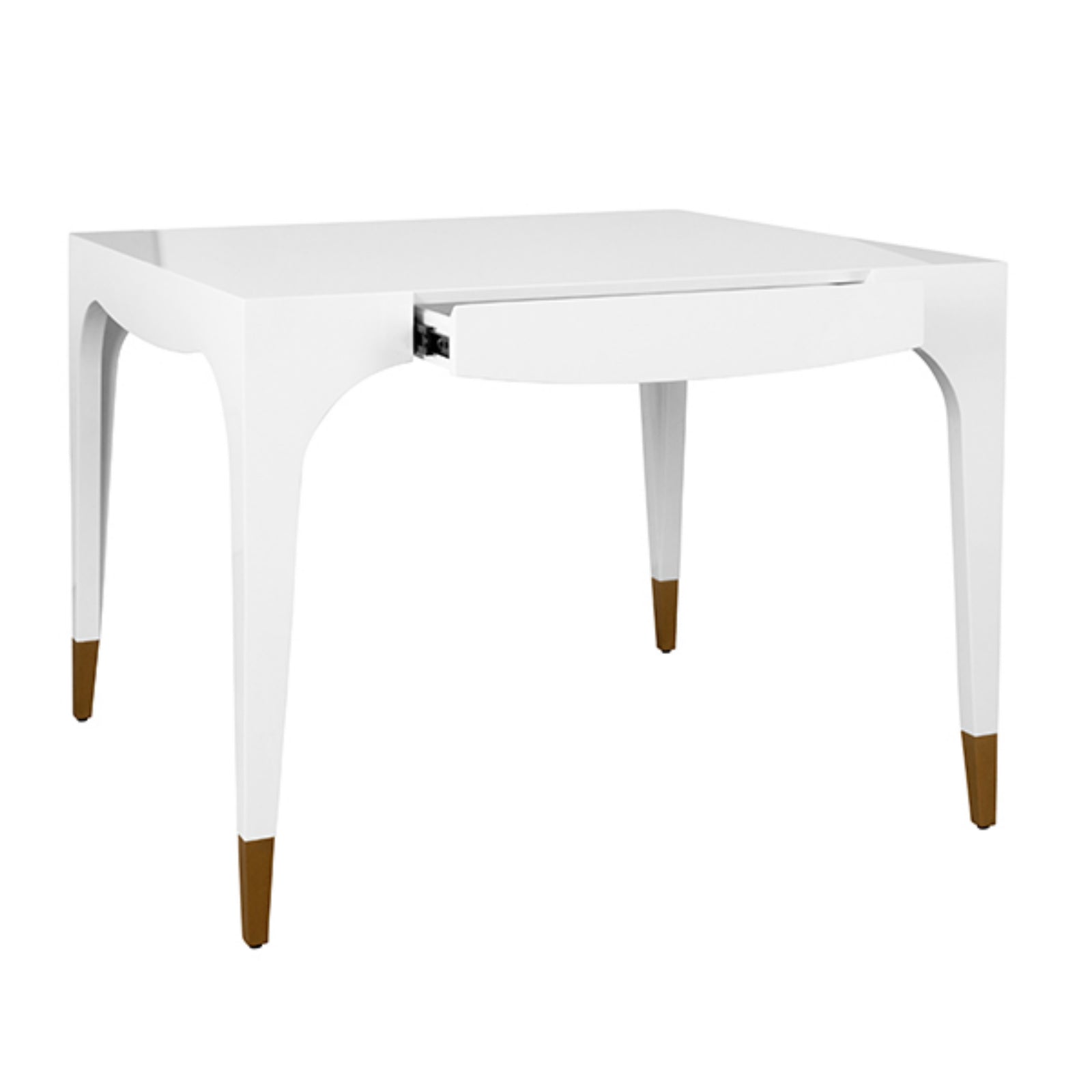 Lacey Square Tapered Leg Two Drawer Game Table