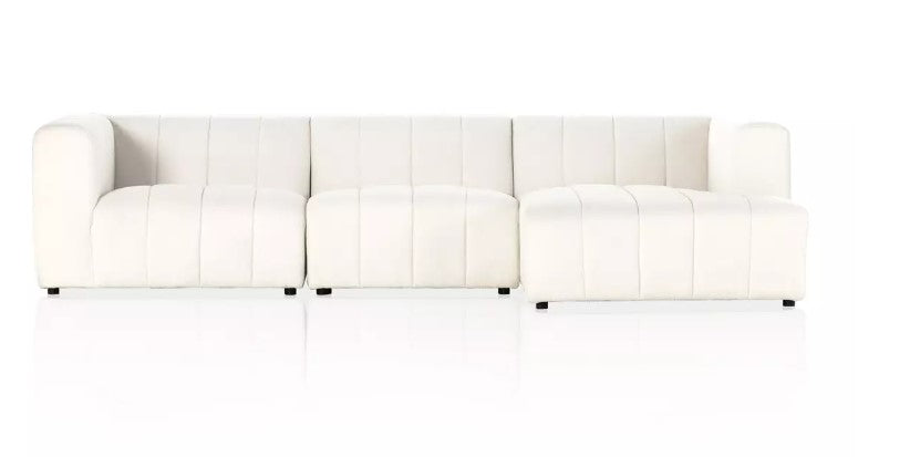 Langham Channeled Sectional Right Arm Facing 3 Piece / Fayette CloudSectionals Four Hands  Right Arm Facing 3 Piece Fayette Cloud  Four Hands, Mid Century Modern Furniture, Old Bones Furniture Company, Old Bones Co, Modern Mid Century, Designer Furniture, https://www.oldbonesco.com/