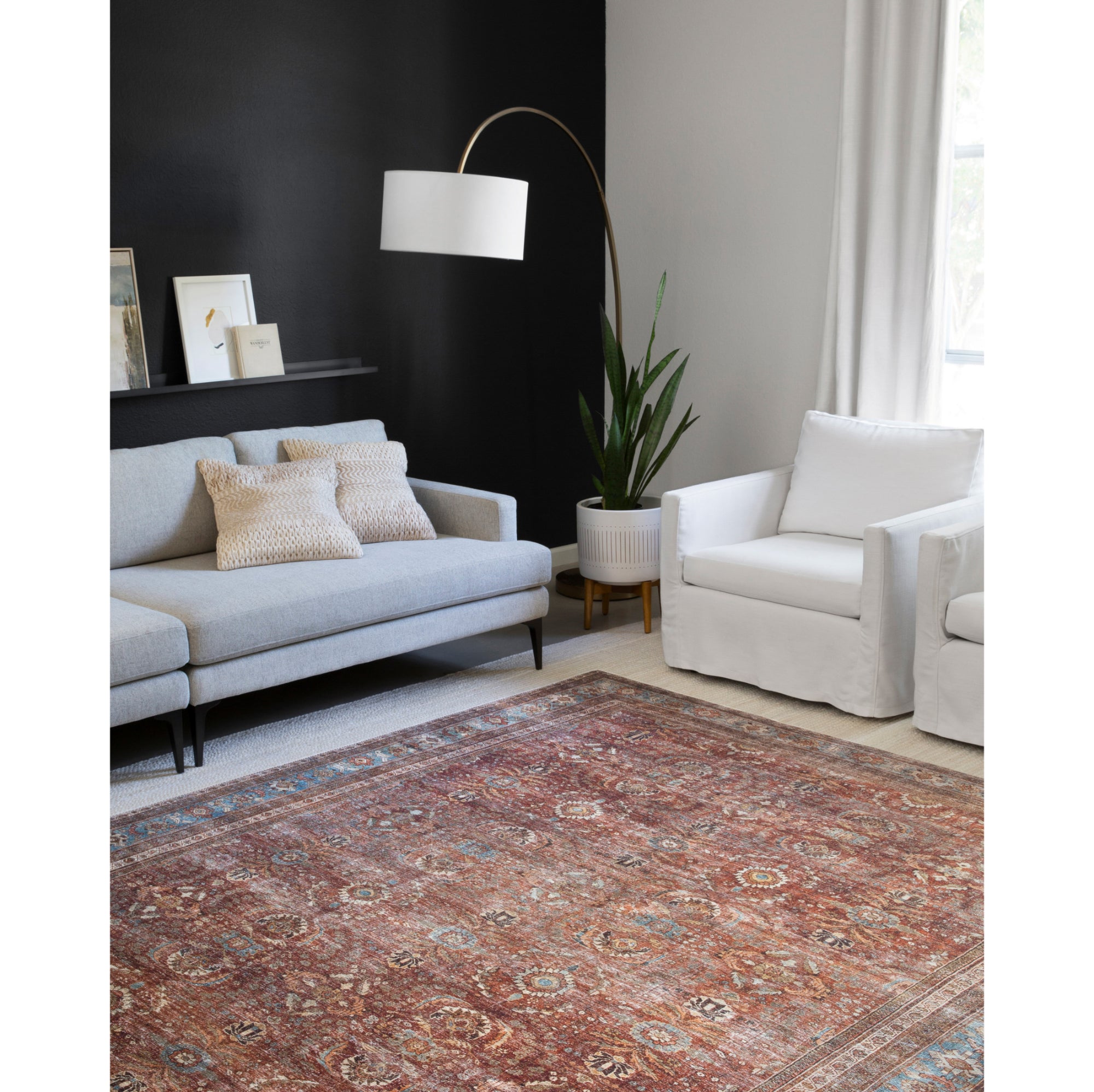Loloi Layla Brick/Blue Rug
