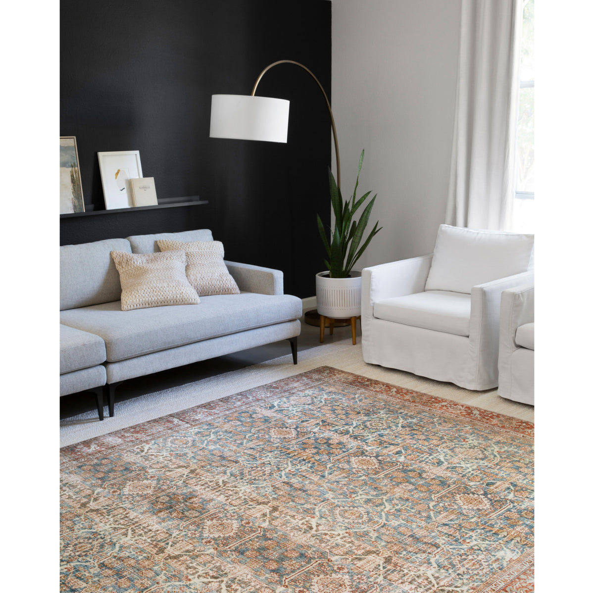 Loloi Layla Ocean/Rust Rug