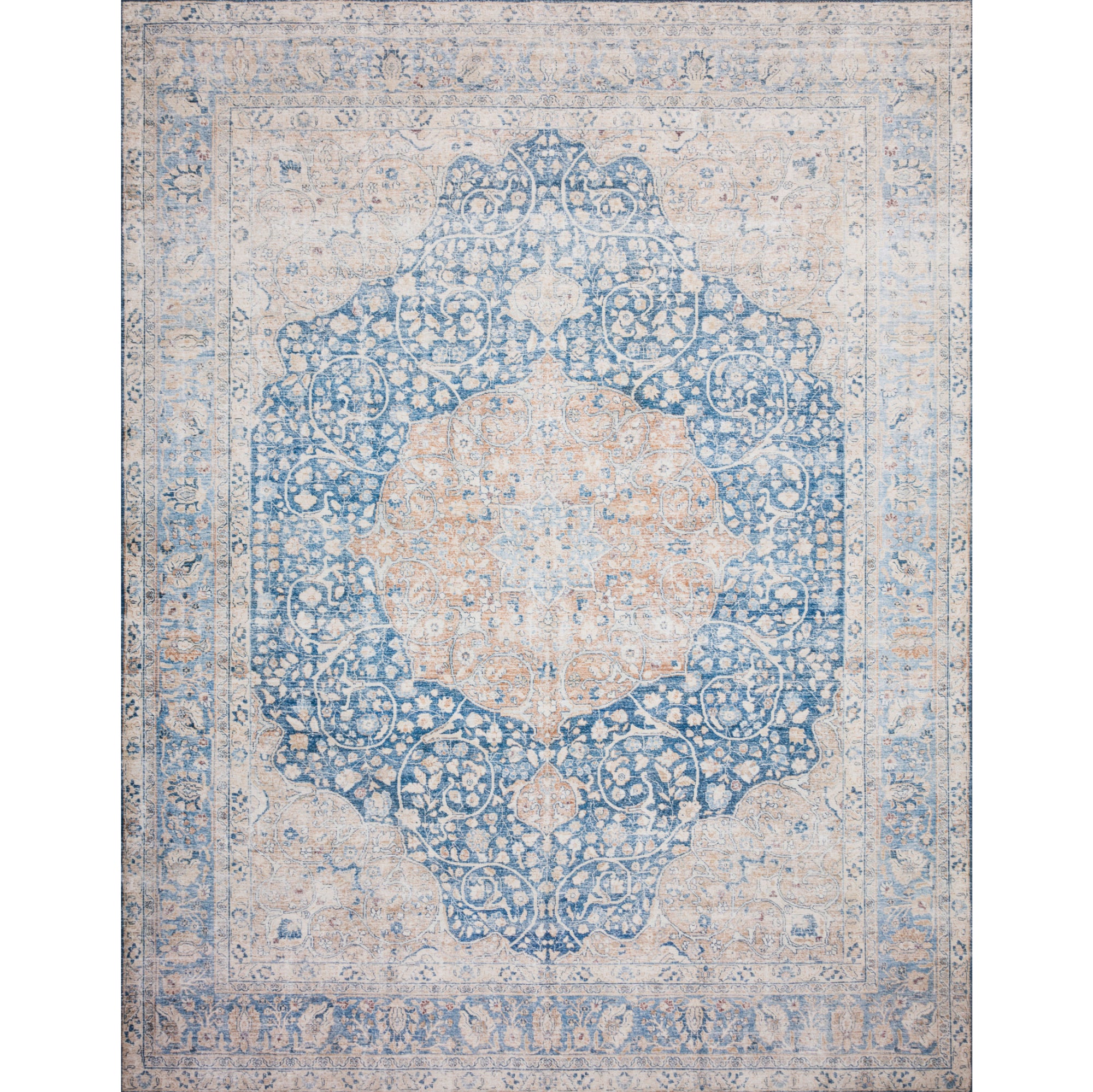 Loloi Layla Blue/Tangerine Rug