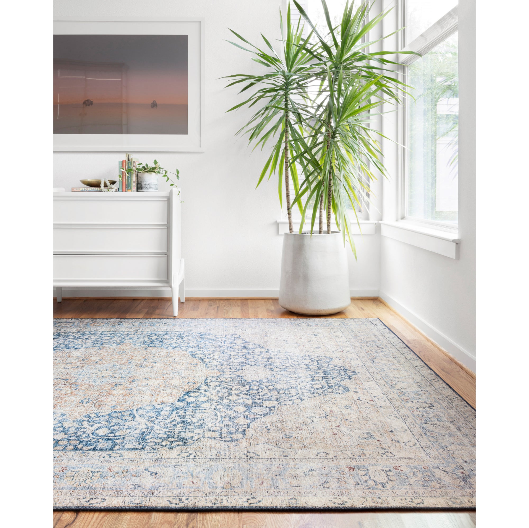 Loloi Layla Blue/Tangerine Rug