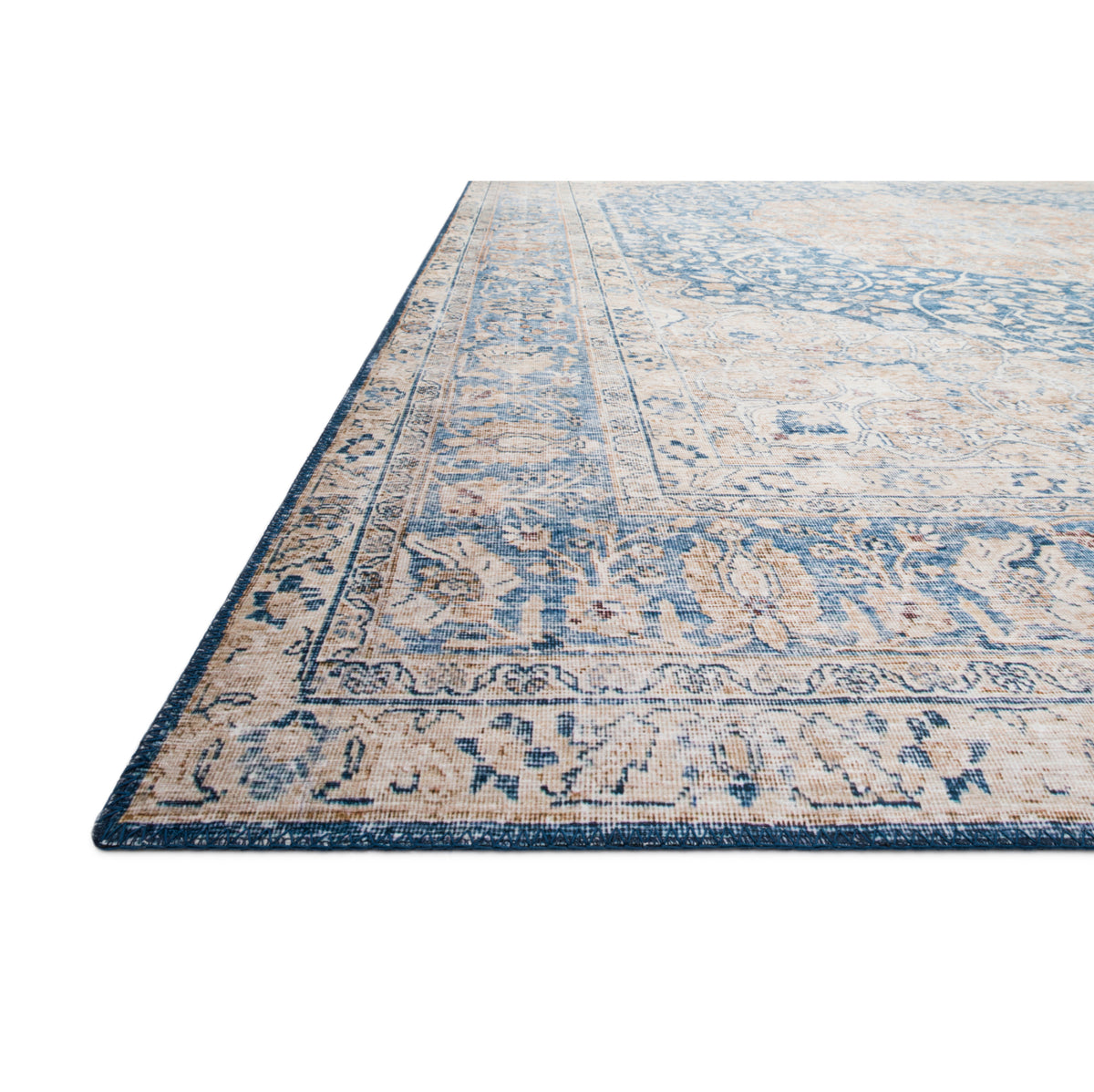 Loloi Layla Blue/Tangerine Rug by Loloi