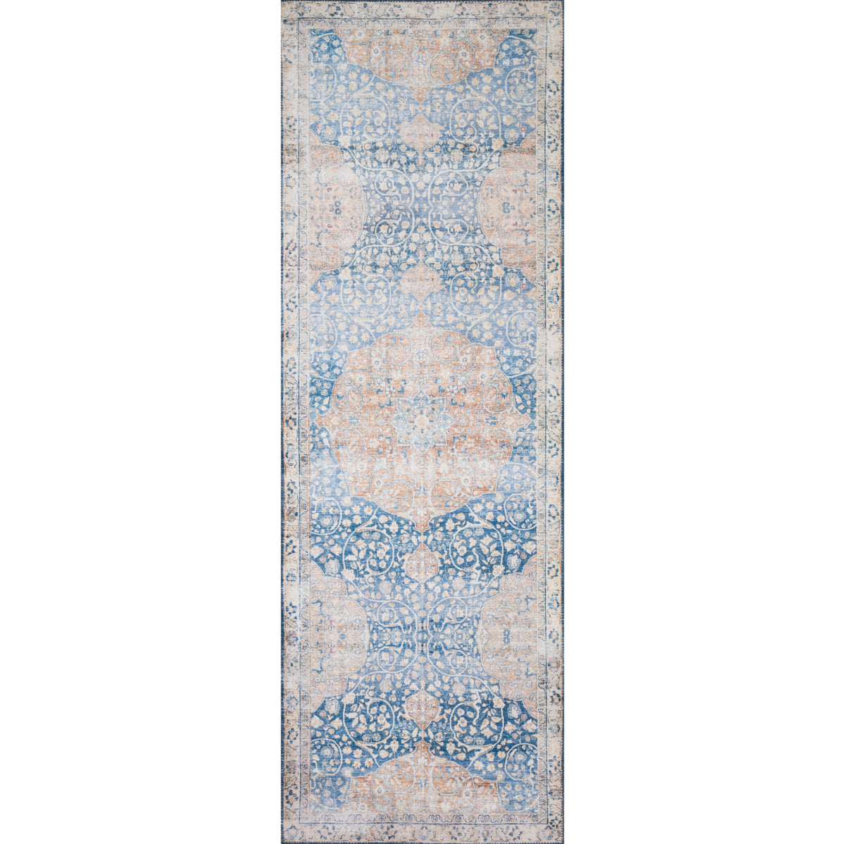 Loloi Layla Blue/Tangerine Rug by Loloi