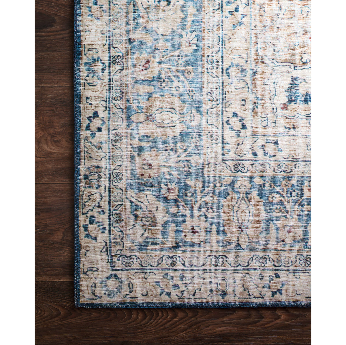 Loloi Layla Blue/Tangerine Rug by Loloi