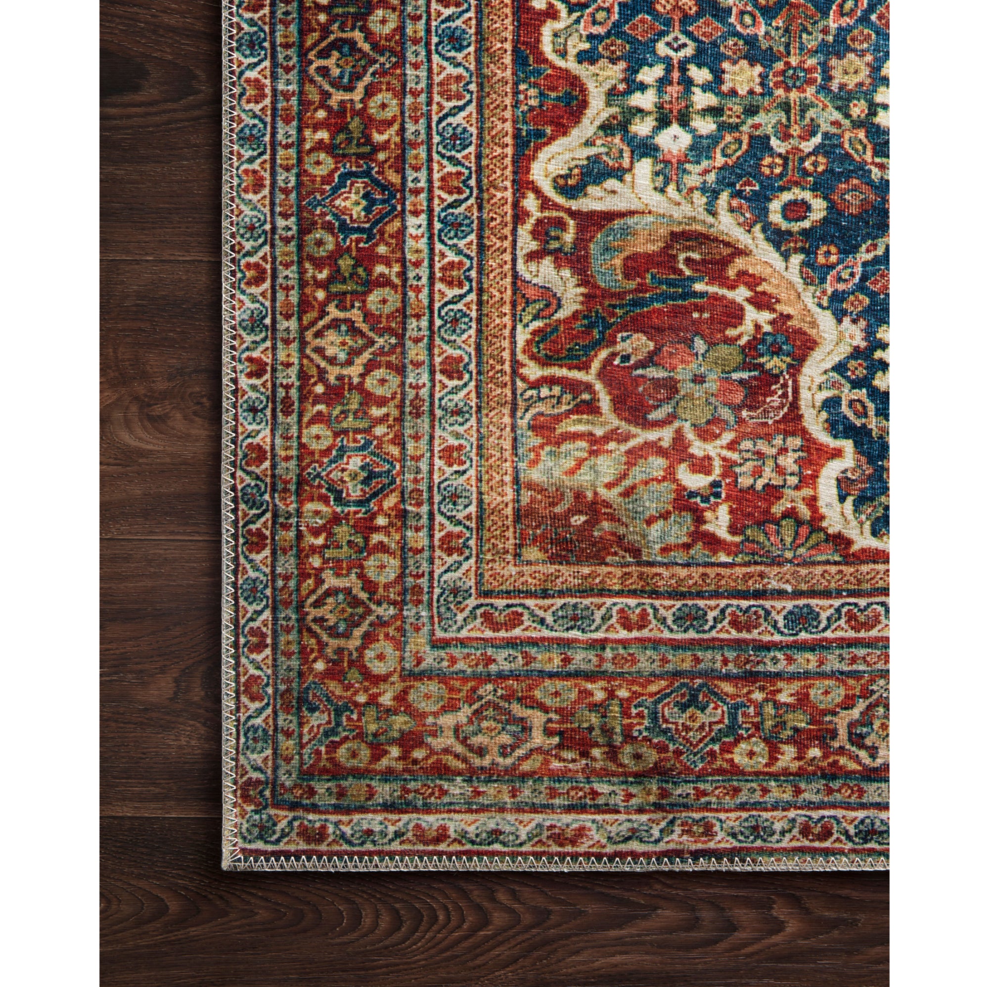 Loloi Layla Cobalt Blue/Spice Rug
