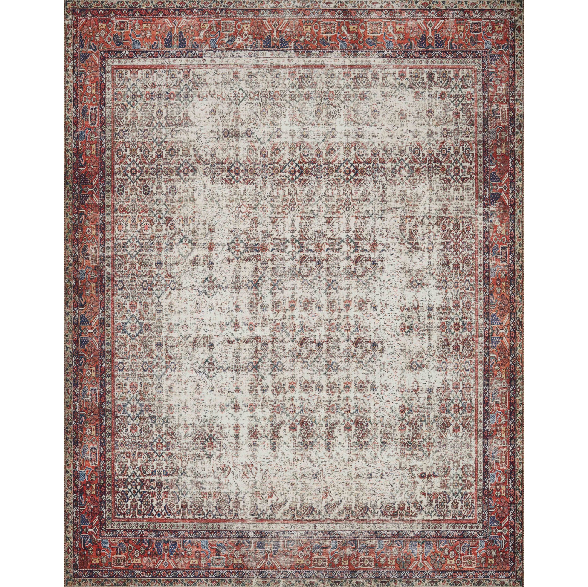 Loloi Layla Ivory/Brick Rug