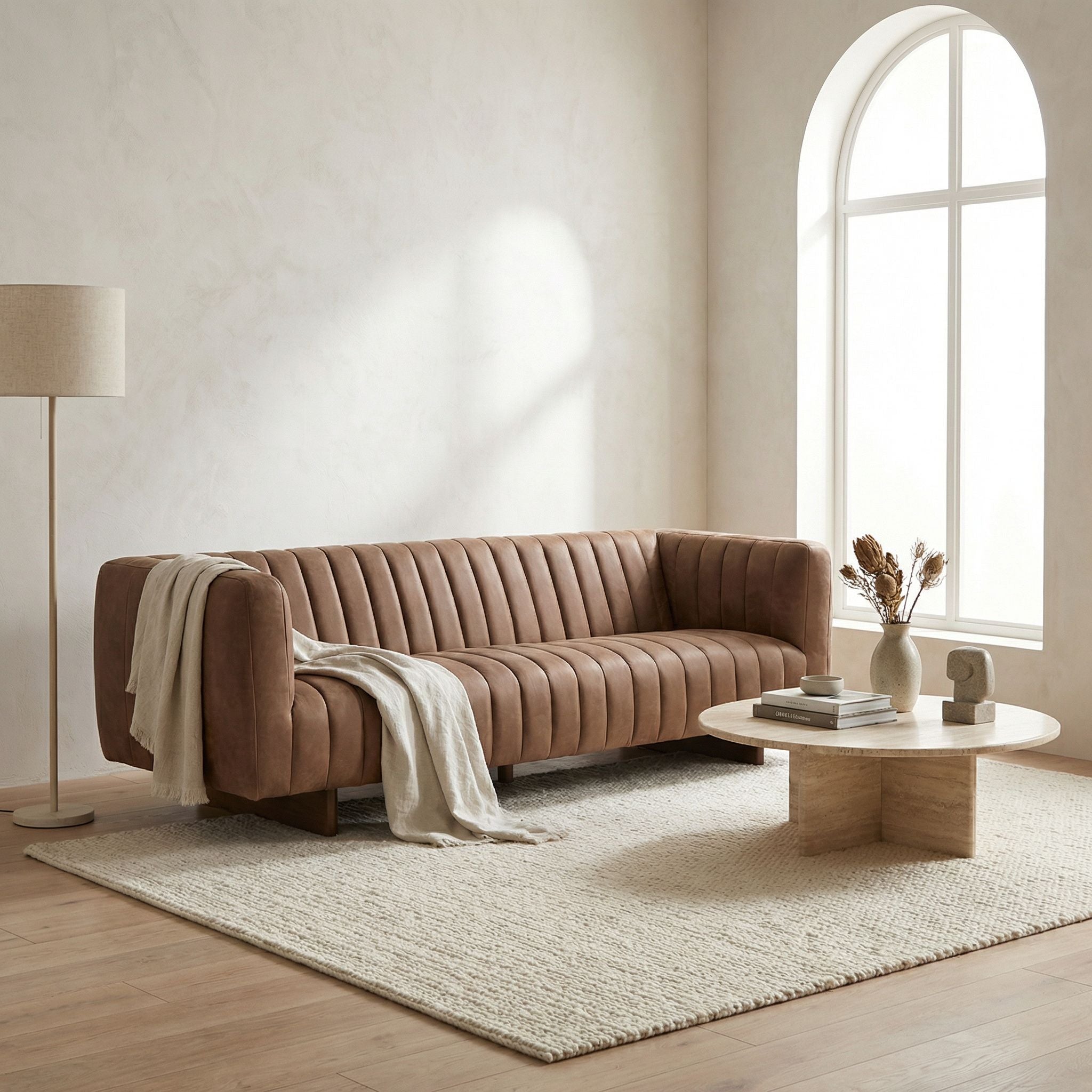 Khann Leather Sofa
