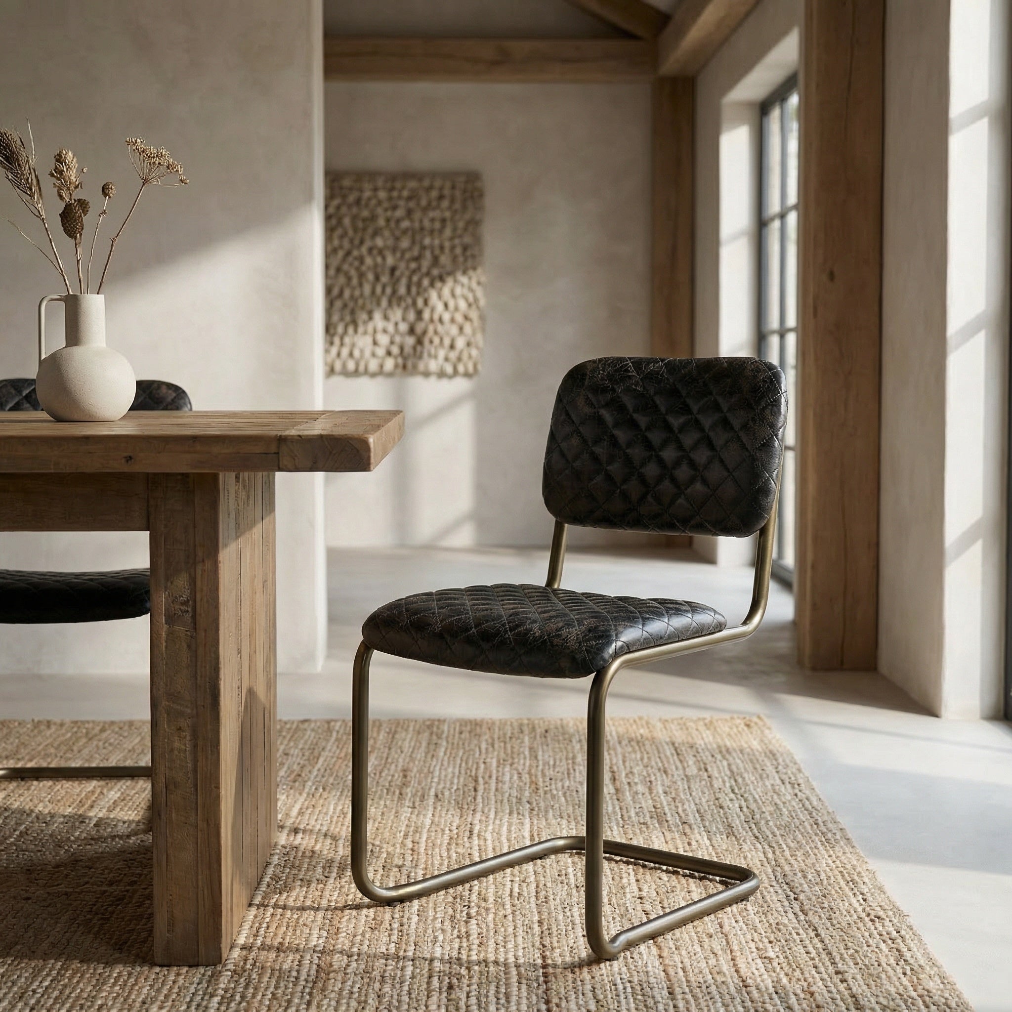 Quilted Leather 0037 Dining Chair