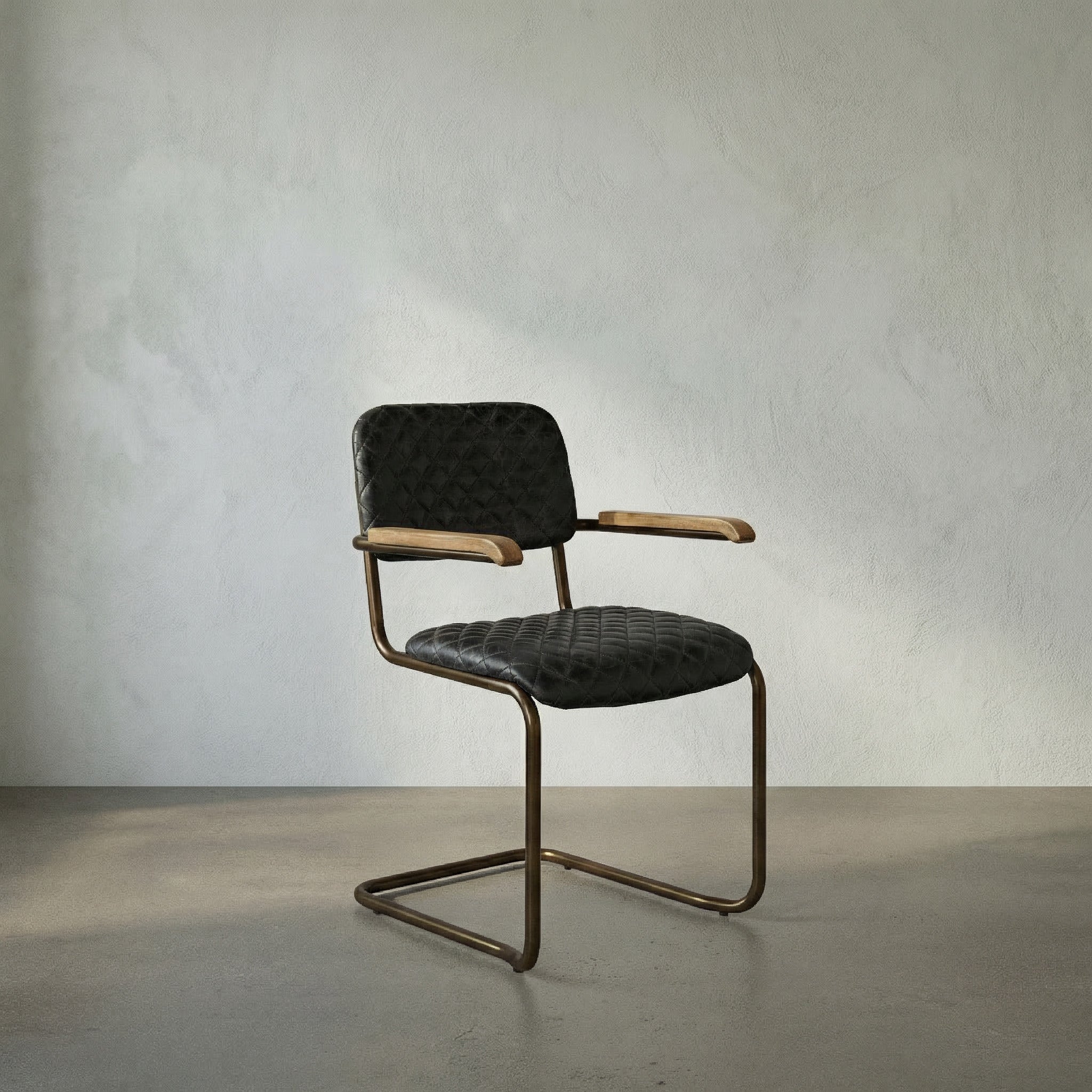 Quilted Leather 0045 Dining Arm Chair