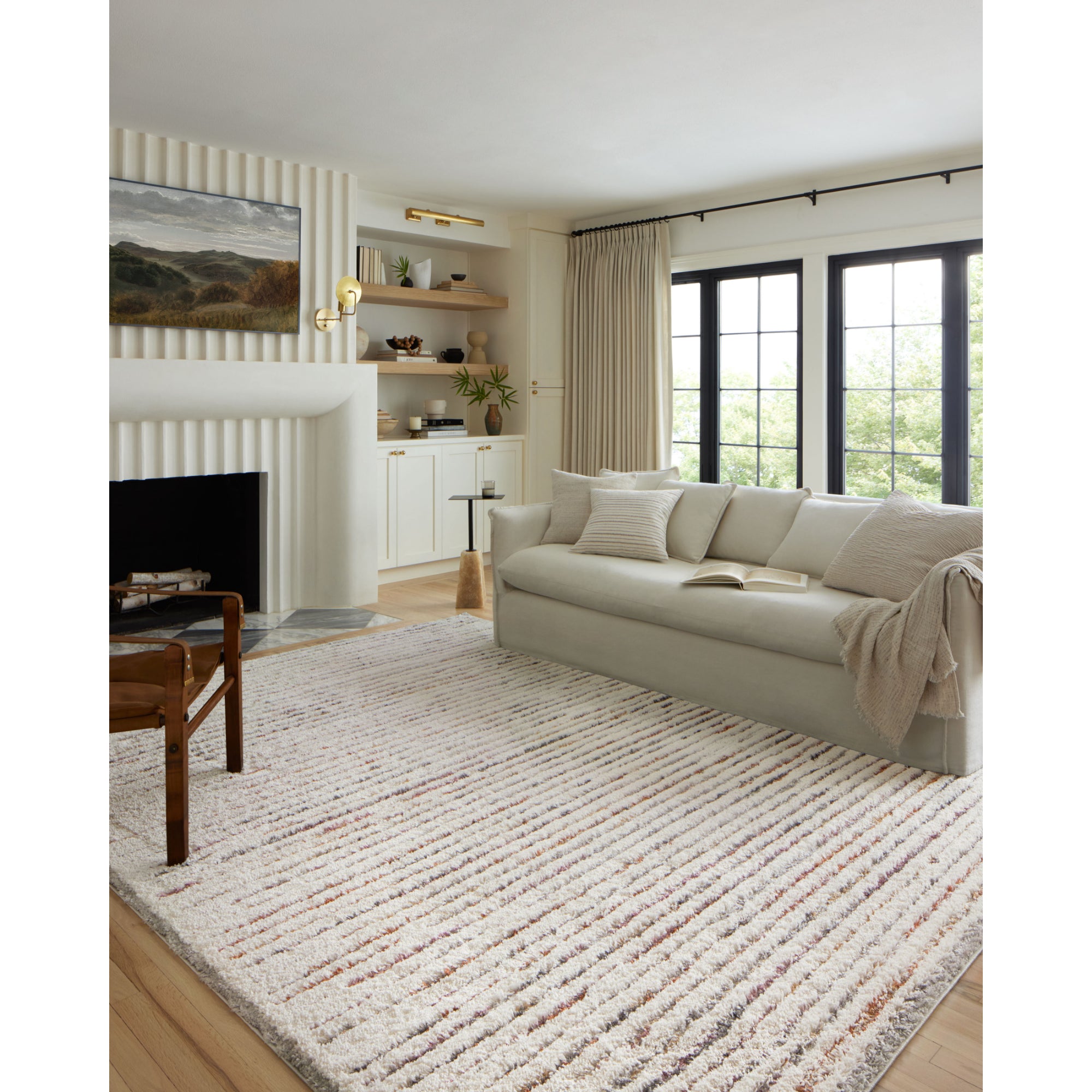 Loloi Levitt Shag Ivory/Multi Rug
