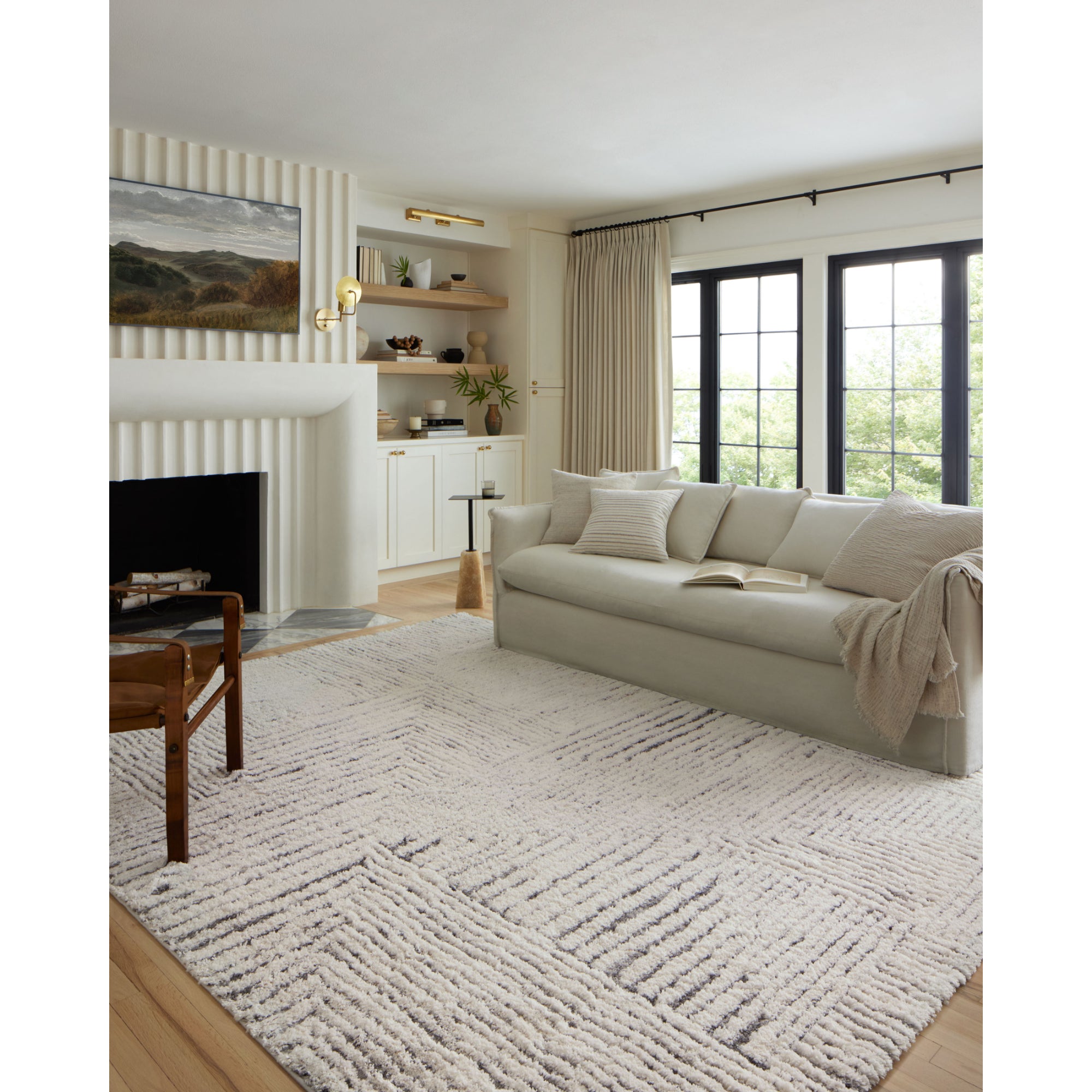Loloi Levitt Shag Ivory/Grey Rug