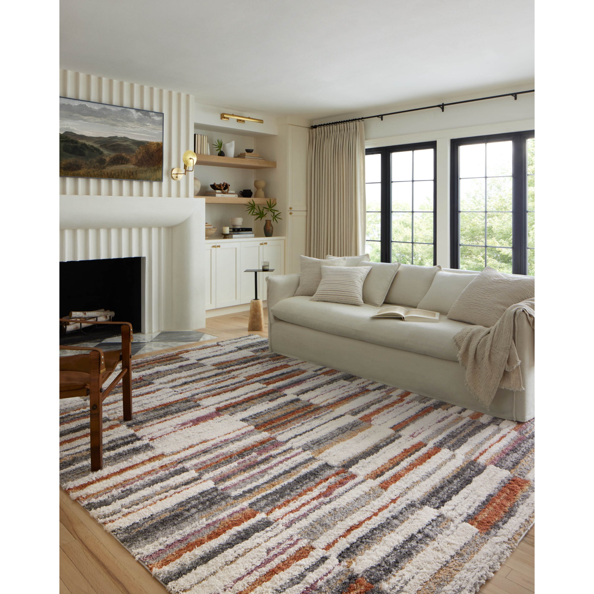 Loloi Levitt Shag Ivory/Sunset Rug