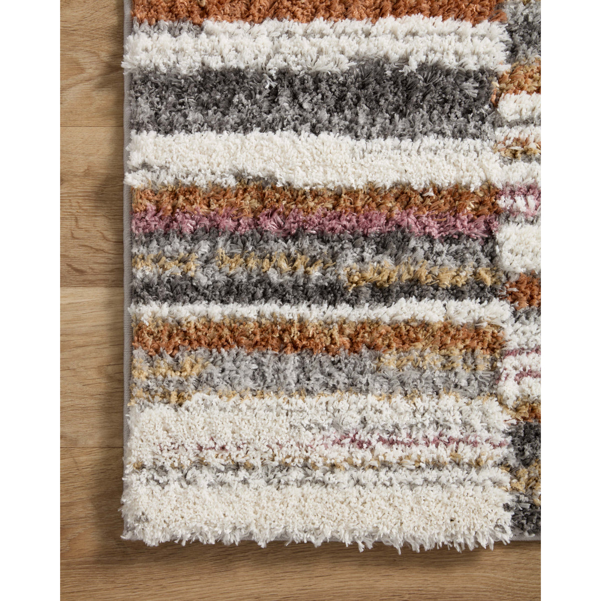 Loloi Levitt Shag Ivory/Sunset Rug by Loloi