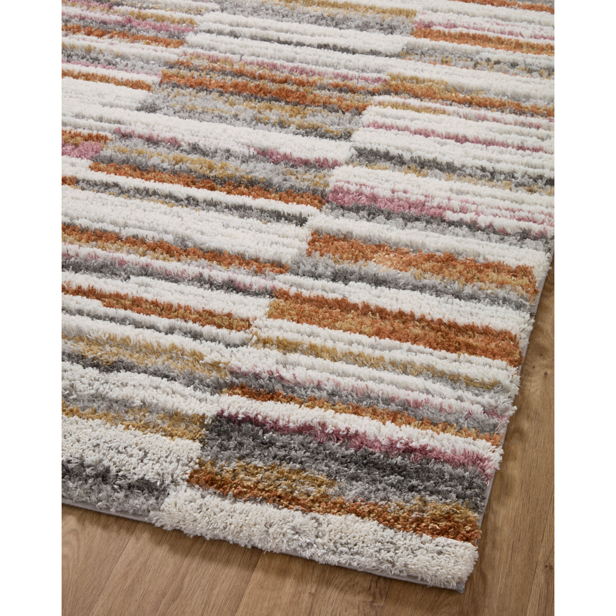 Loloi Levitt Shag Ivory/Sunset Rug by Loloi