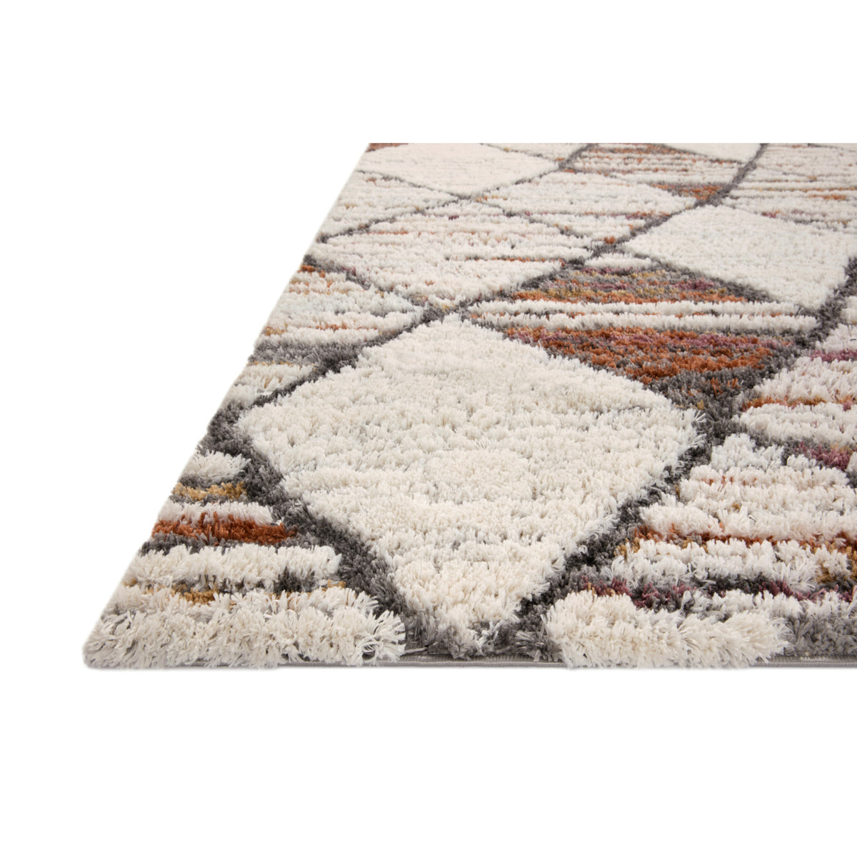 Loloi Levitt Shag Ivory/Fiesta Rug by Loloi