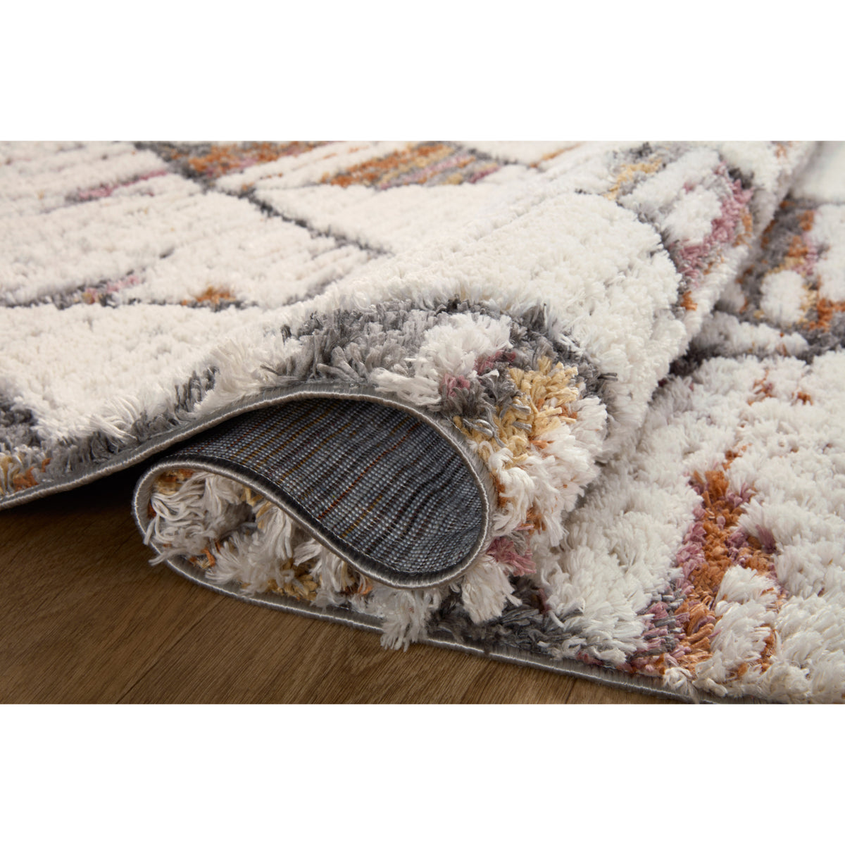 Loloi Levitt Shag Ivory/Fiesta Rug by Loloi