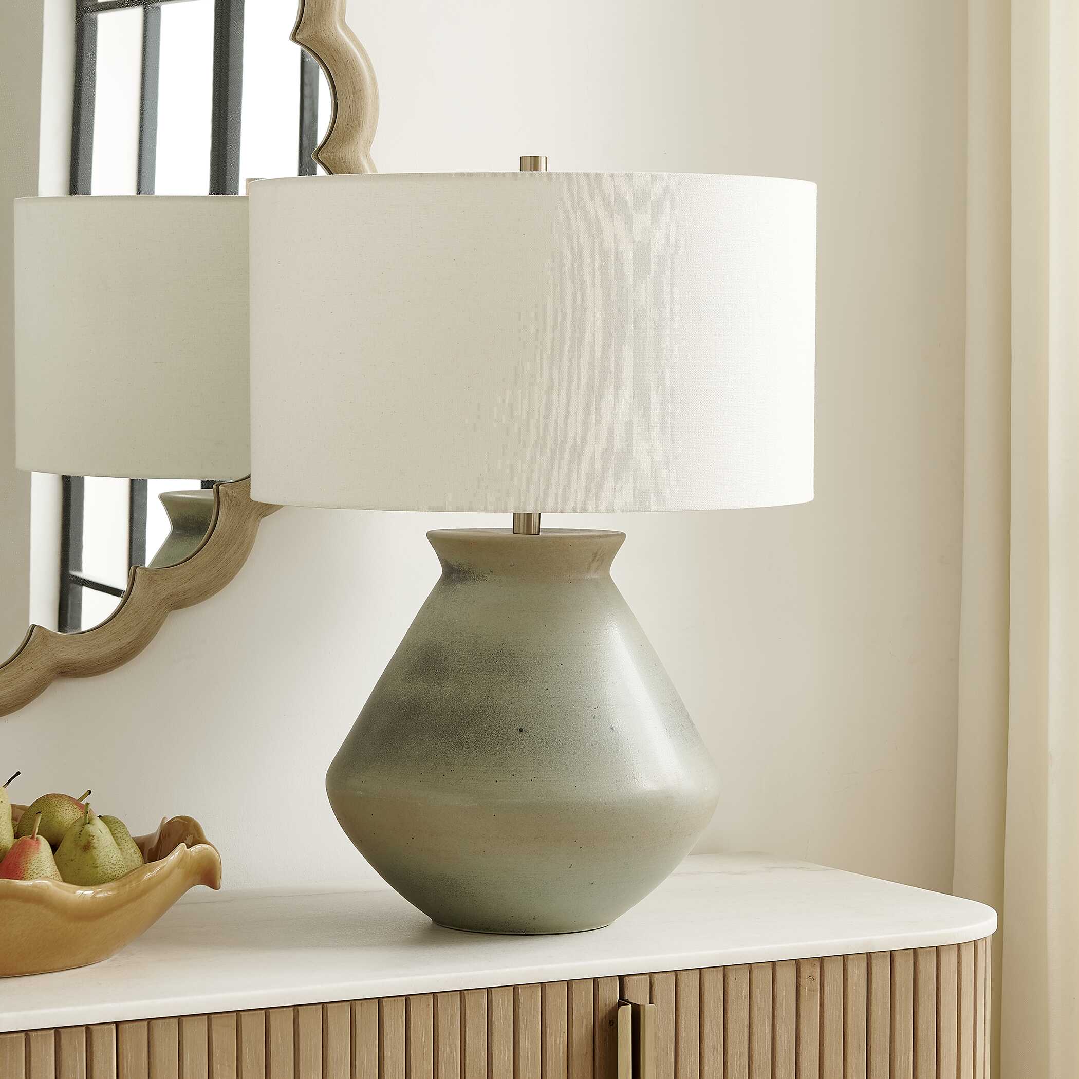 Uttermost Natrone Sage Green Table Lamp