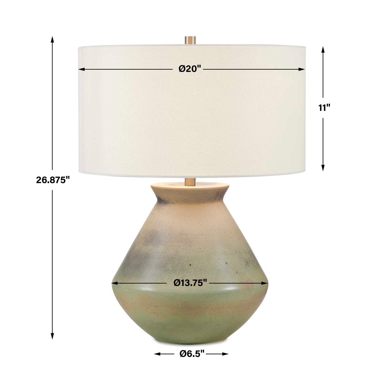 Uttermost Natrone Sage Green Table Lamp