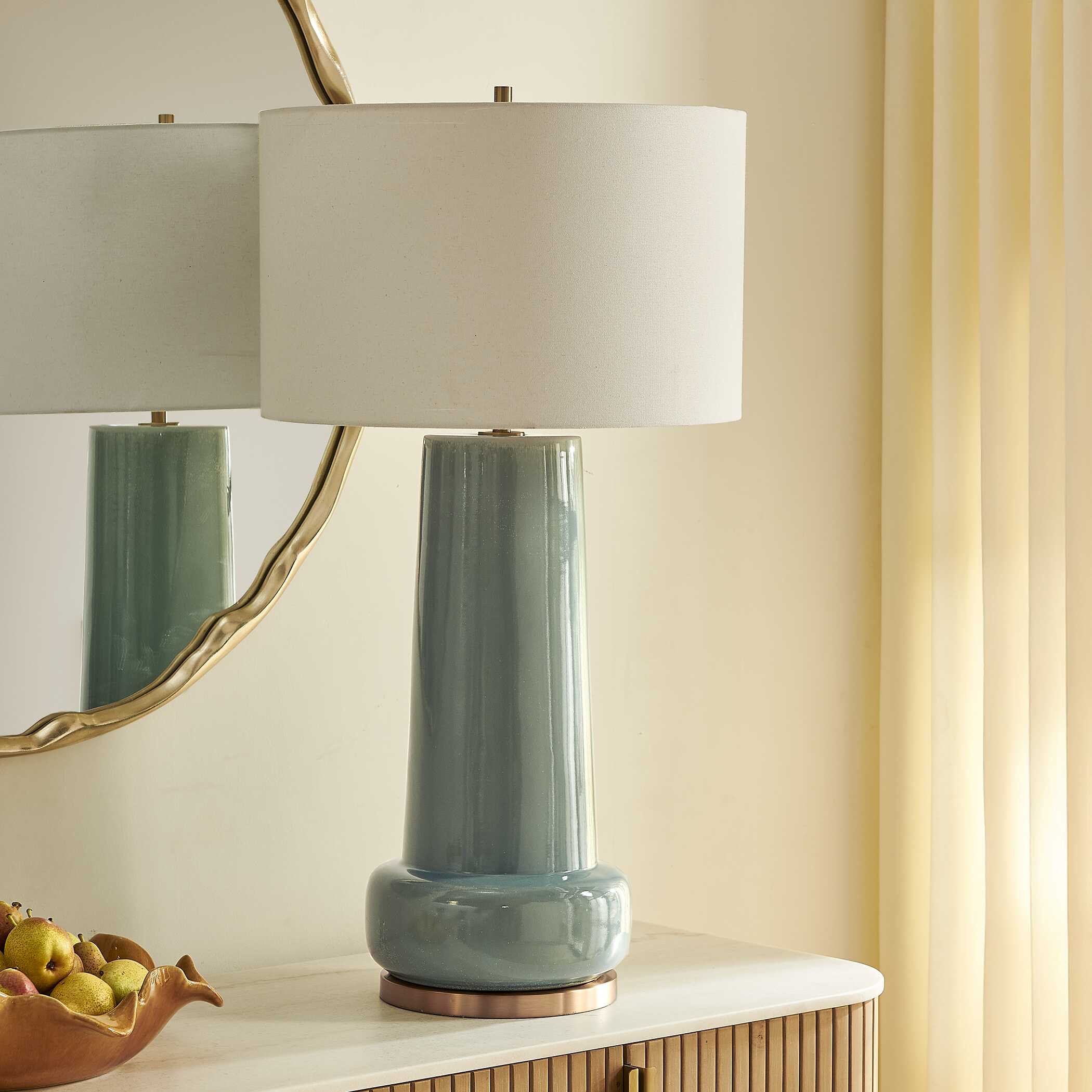 Uttermost Claudin Aqua Blue Table Lamp