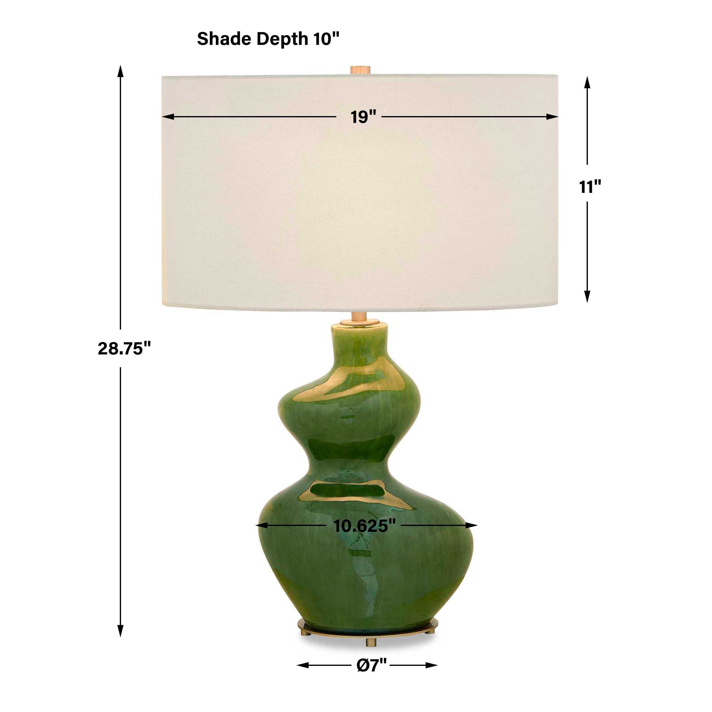 Uttermost Esall Dark Green Table Lamp