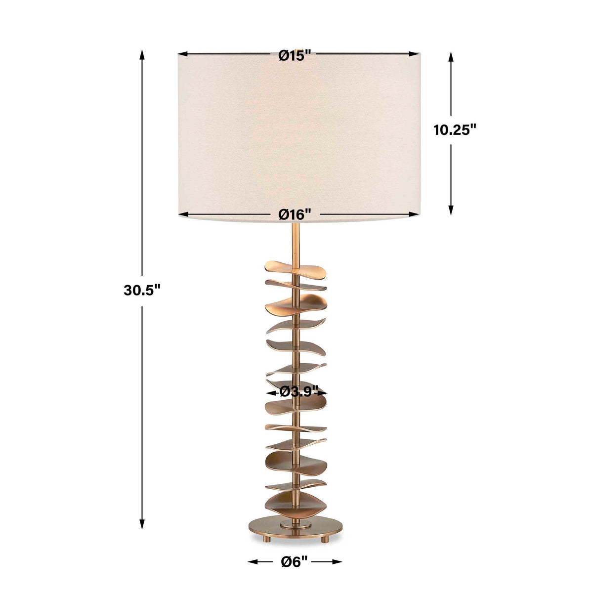 Uttermost Akoa Metal Disc Table Lamp