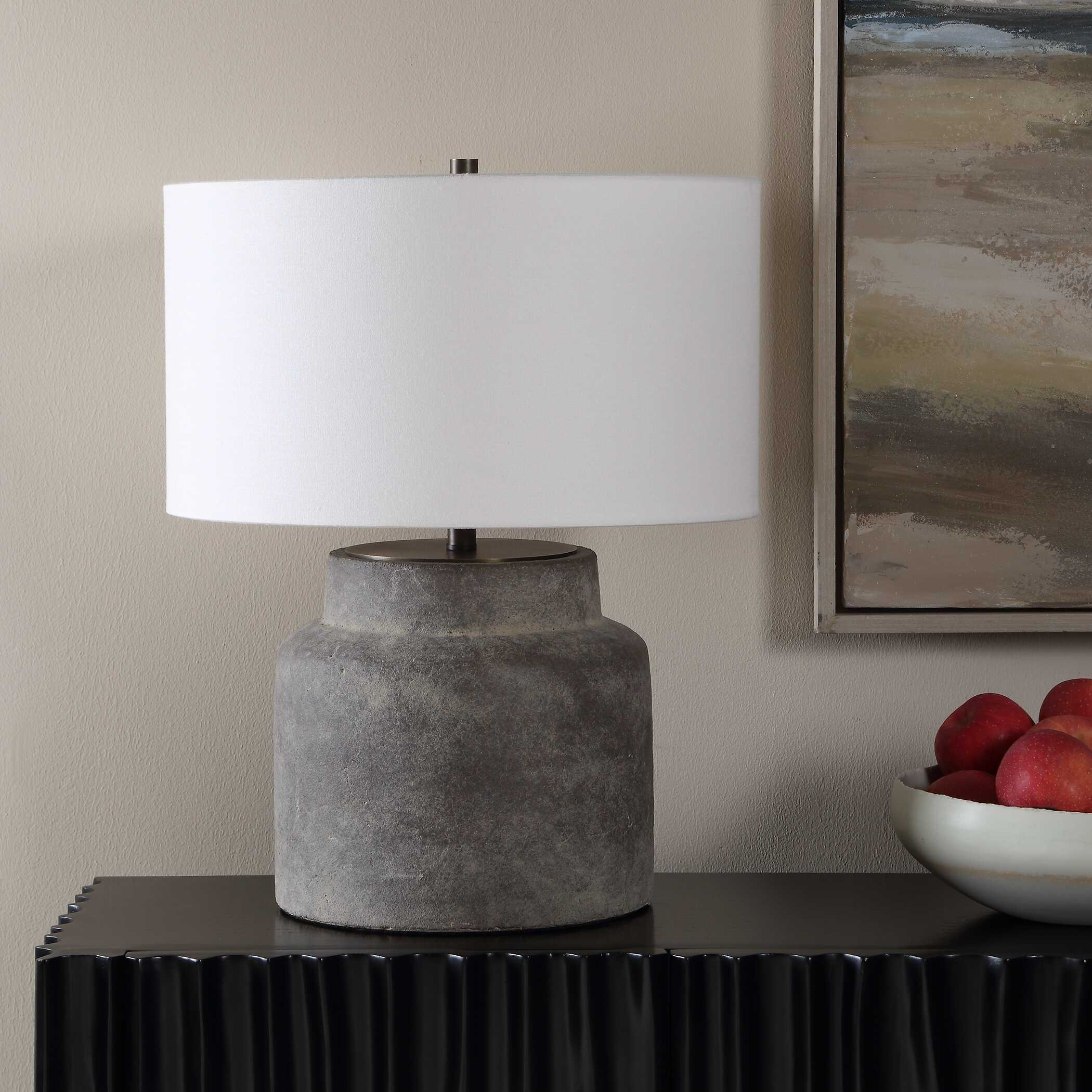 Uttermost Benedet Gray Wash Table Lamp