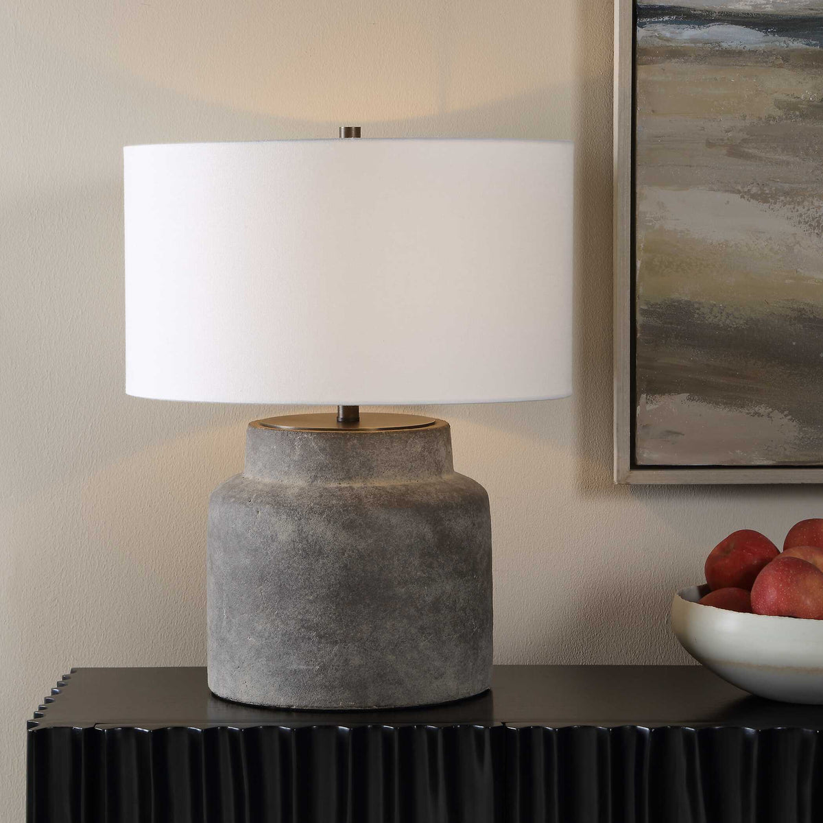 Uttermost Benedet Gray Wash Table Lamp by Uttermost
