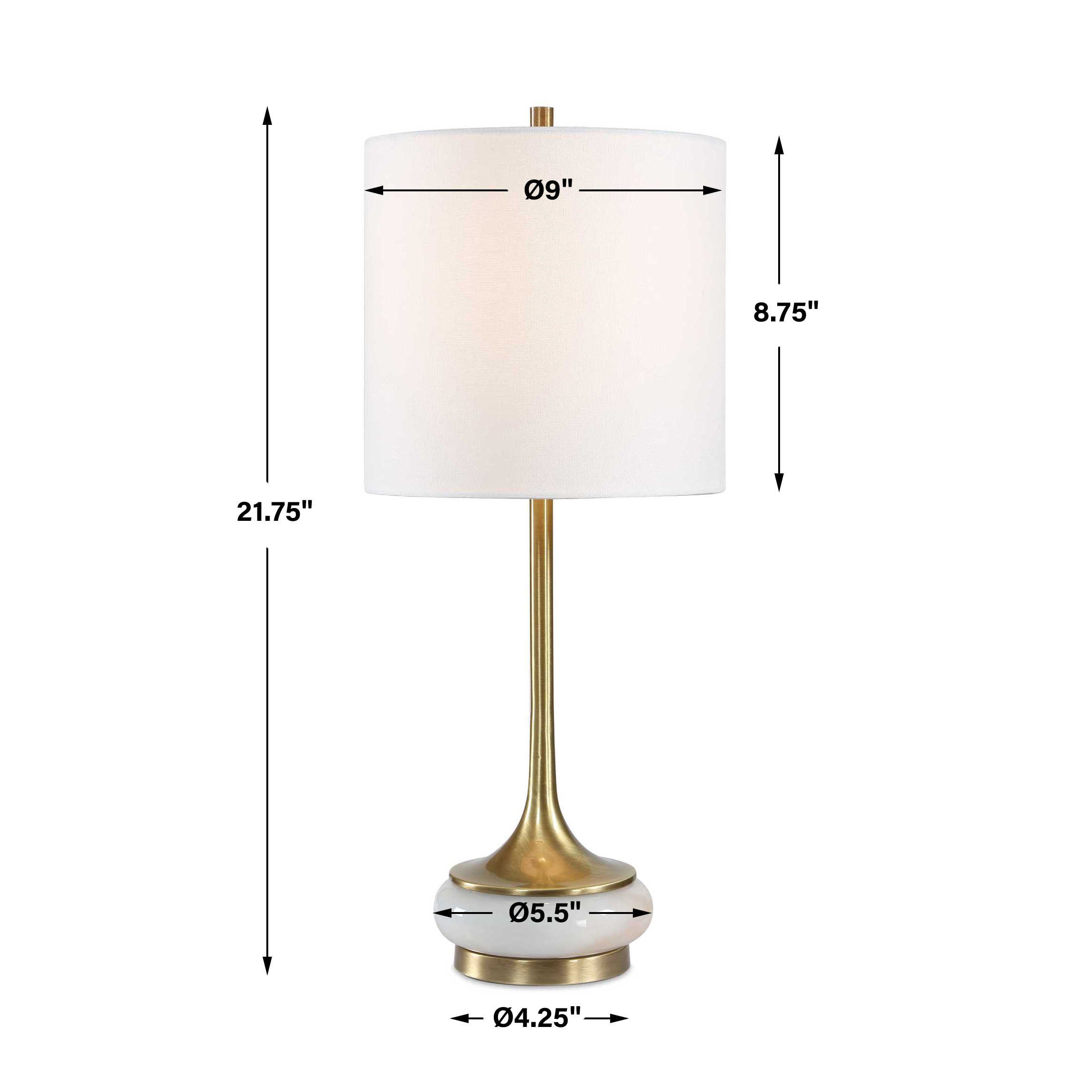 Uttermost Molena Brass & Pearly Stone Table Lamp