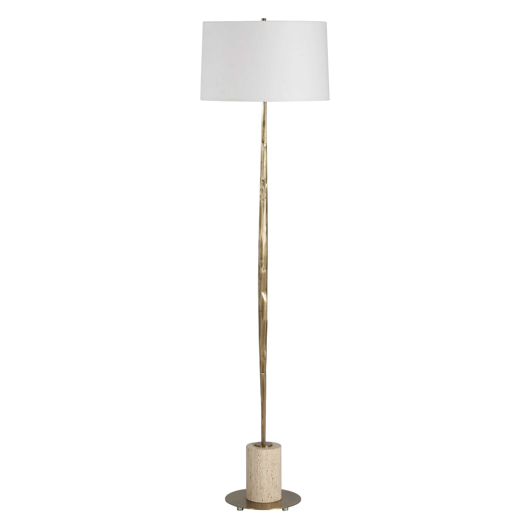 Uttermost Halen Brass Floor Lamp