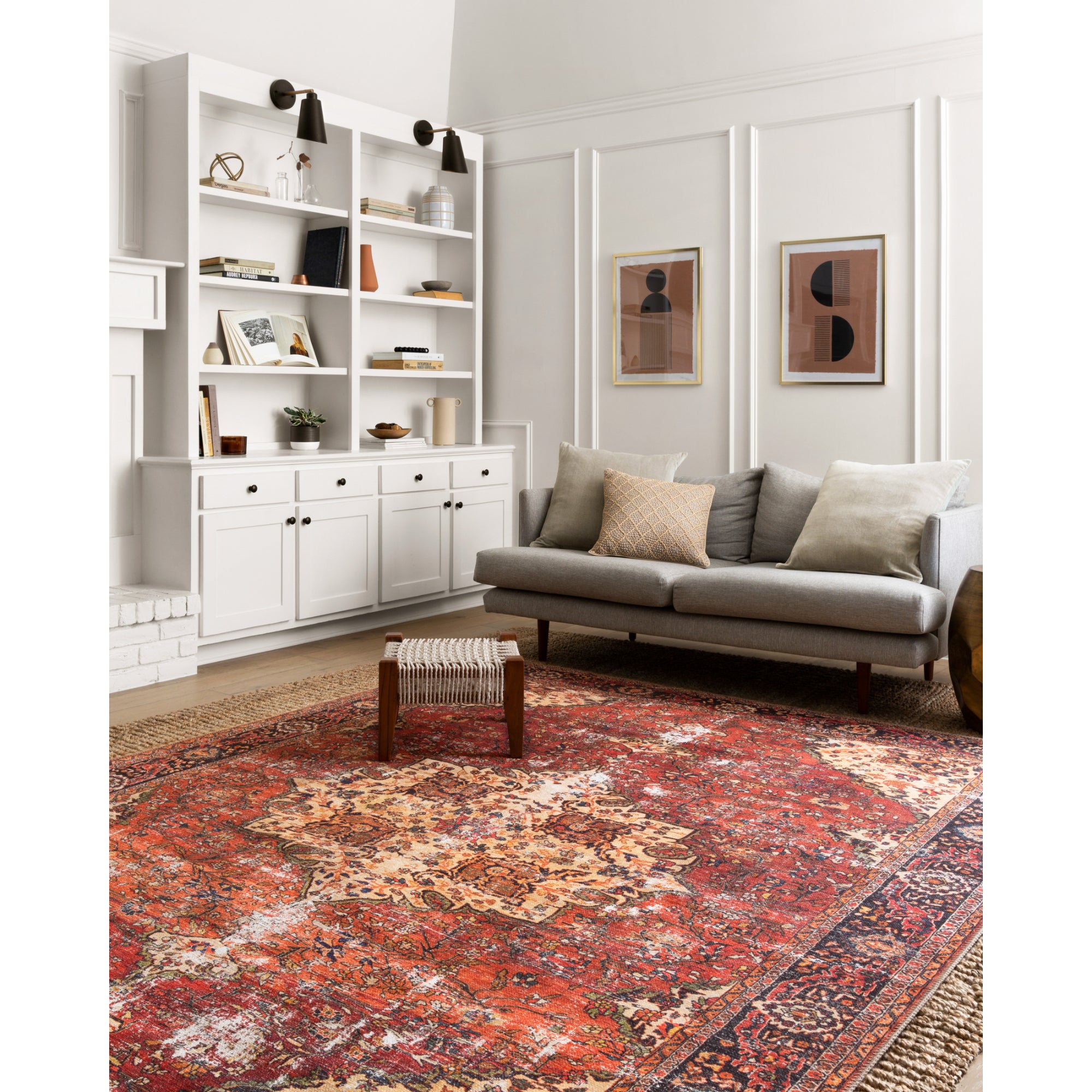 Loloi Loren Red/Navy Rug