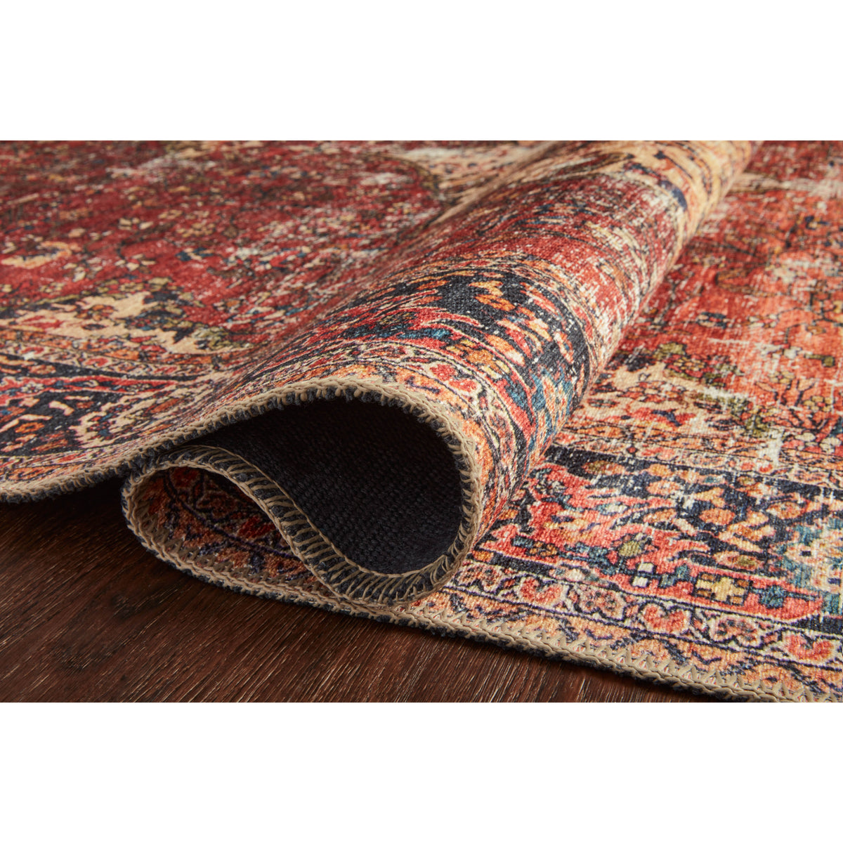Loloi Loren Red/Navy Rug by Loloi