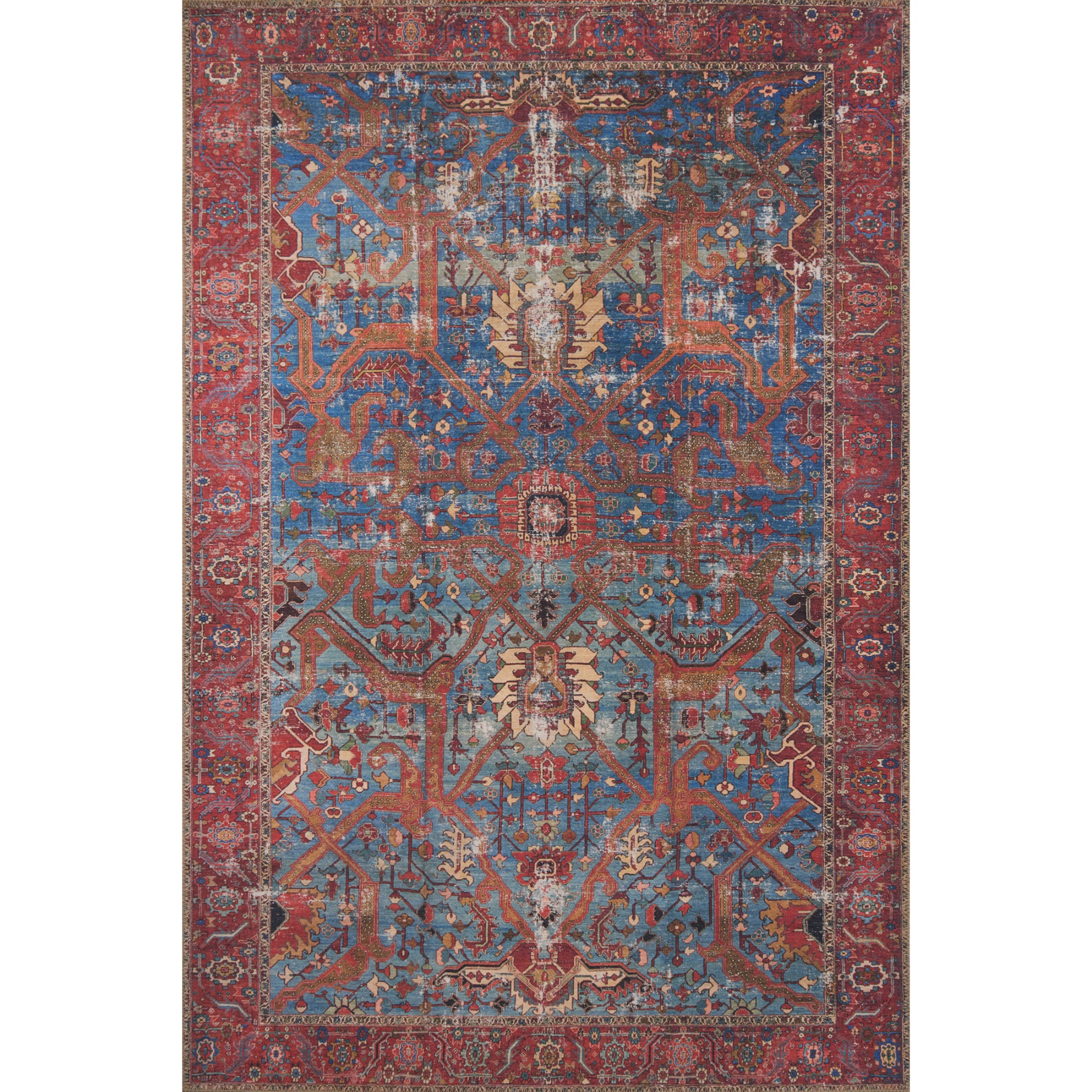 Loloi Loren Blue/Red Rug