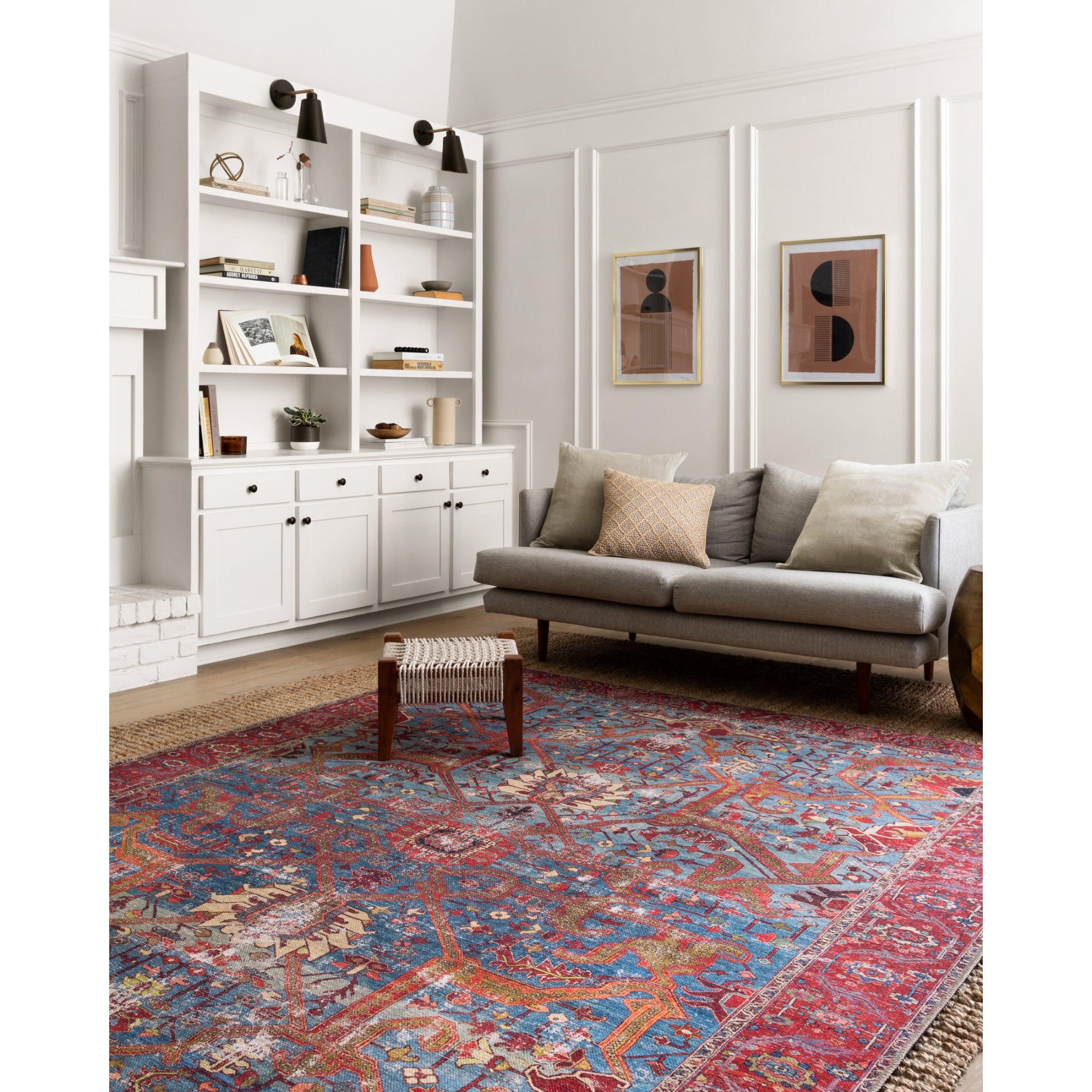 Loloi Loren Blue/Red Rug