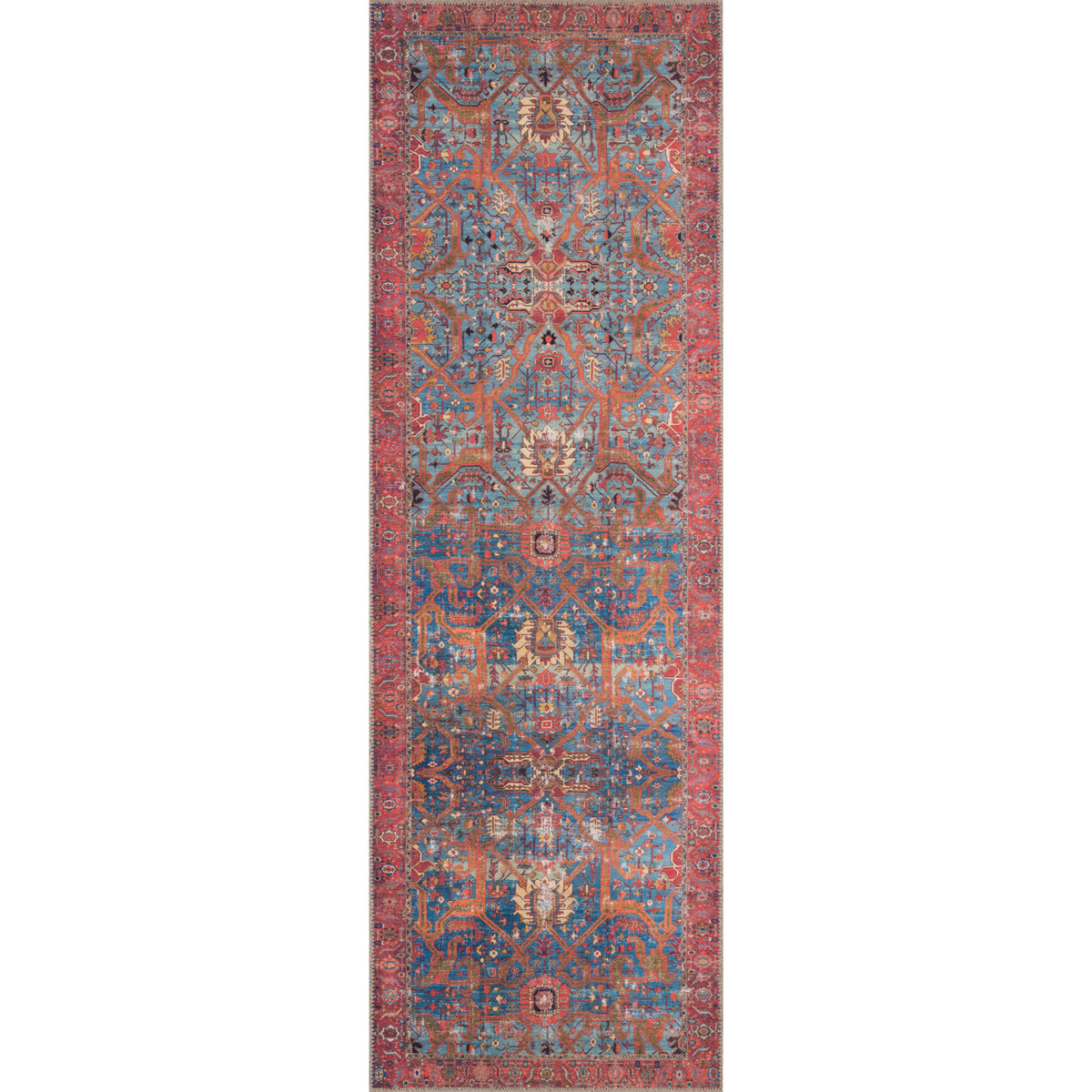 Loloi Loren Blue/Red Rug by Loloi