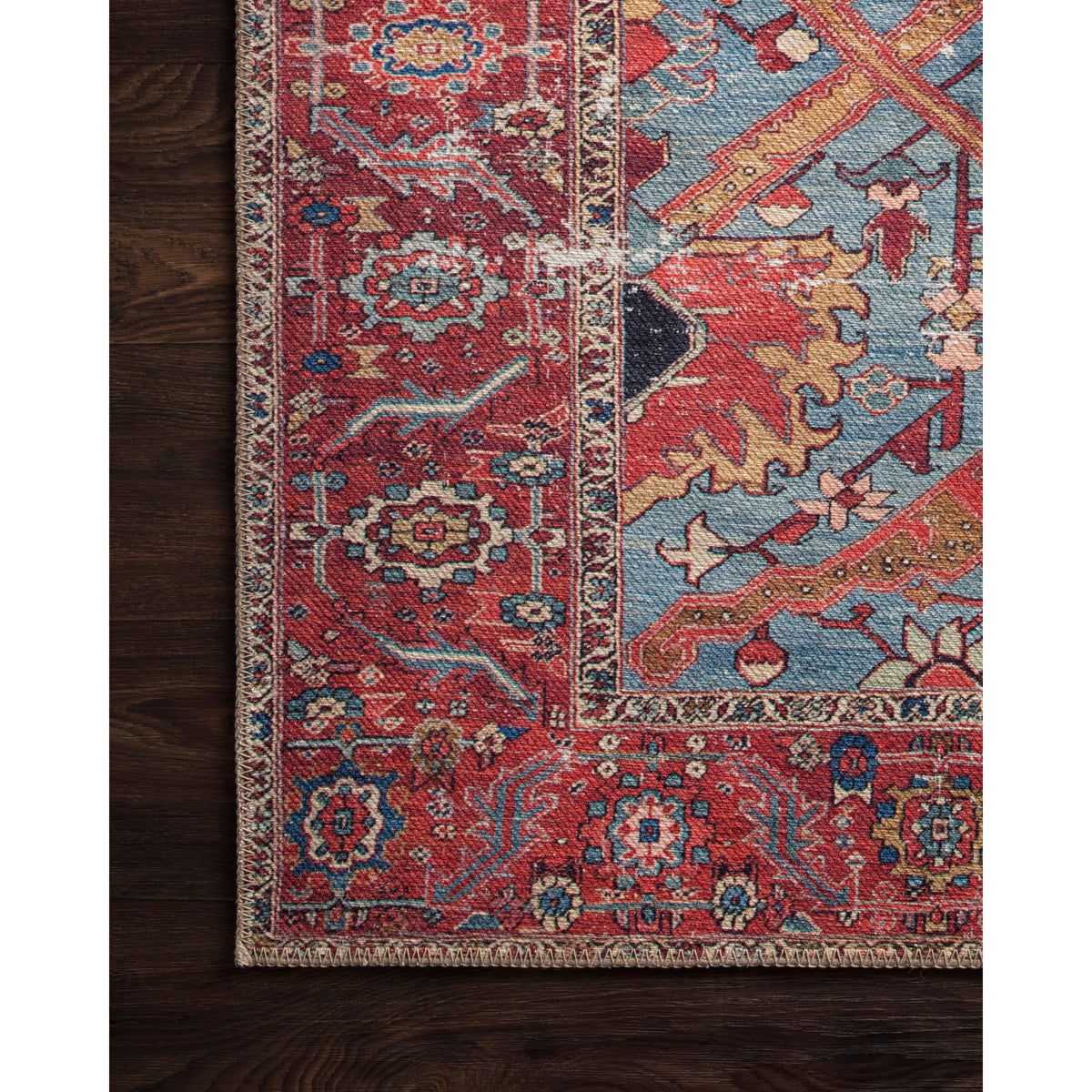 Loloi Loren Blue/Red Rug by Loloi