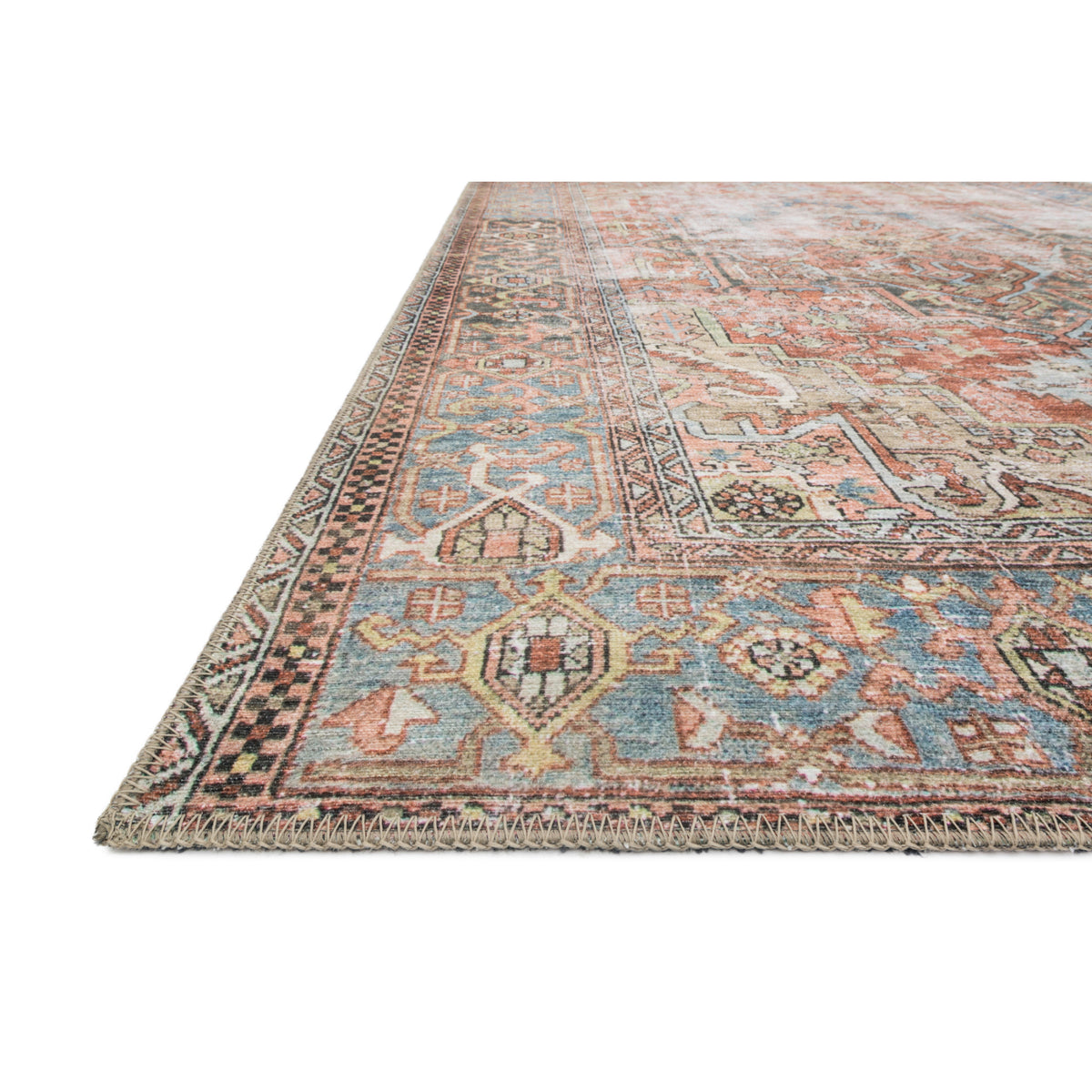Loloi Loren Terracotta/Sky Rug by Loloi