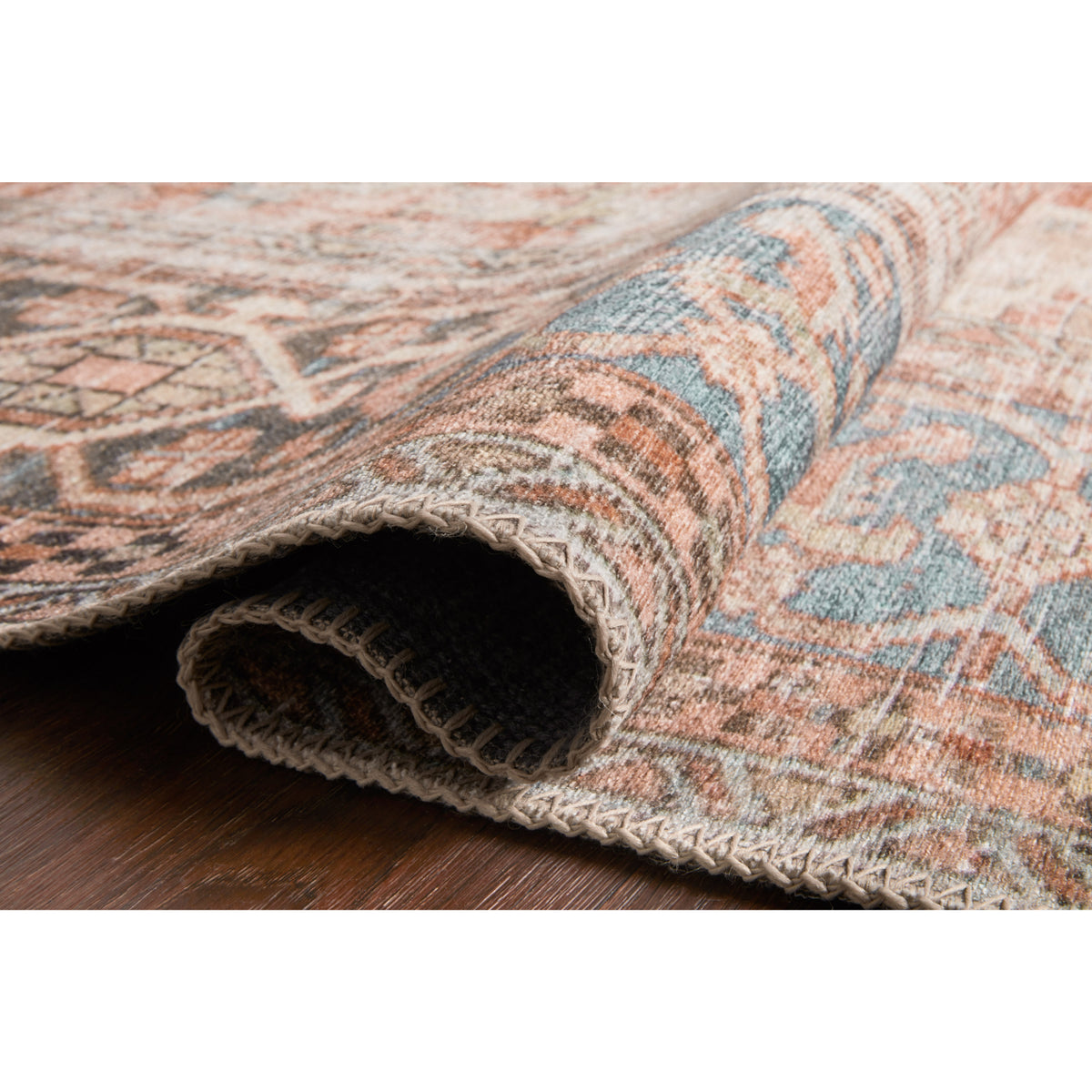 Loloi Loren Terracotta/Sky Rug by Loloi