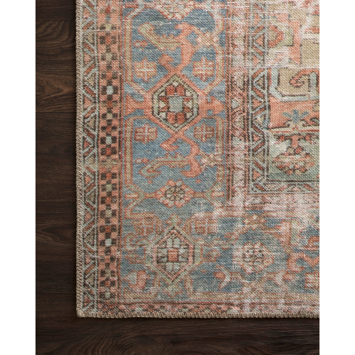 Loloi Loren Terracotta/Sky Rug by Loloi
