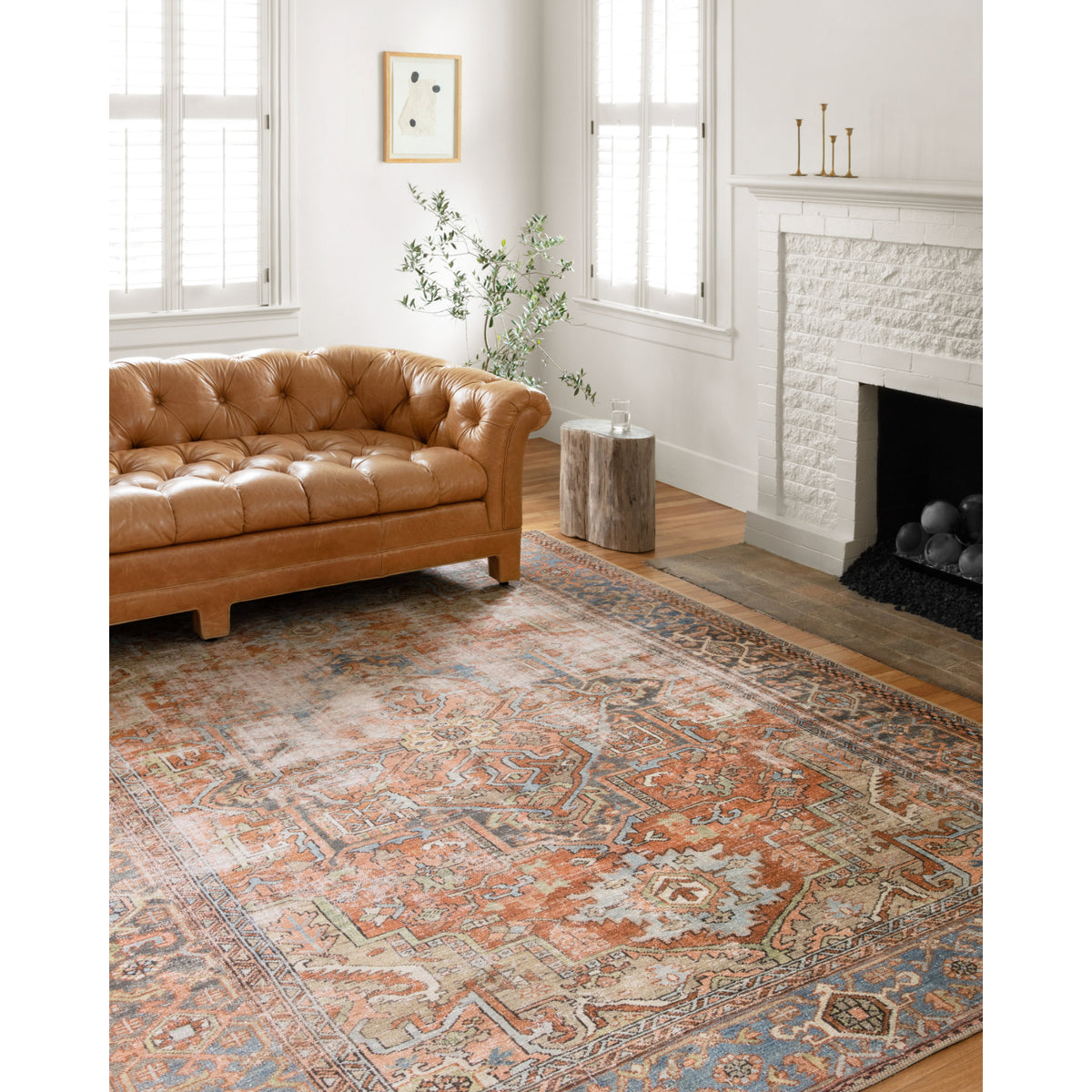 Loloi Loren Terracotta/Sky Rug by Loloi