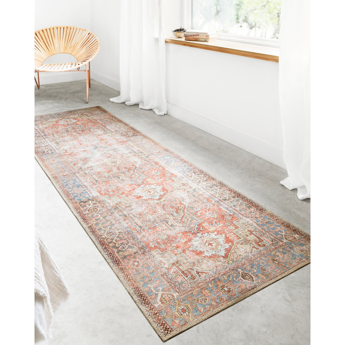 Loloi Loren Terracotta/Sky Rug by Loloi