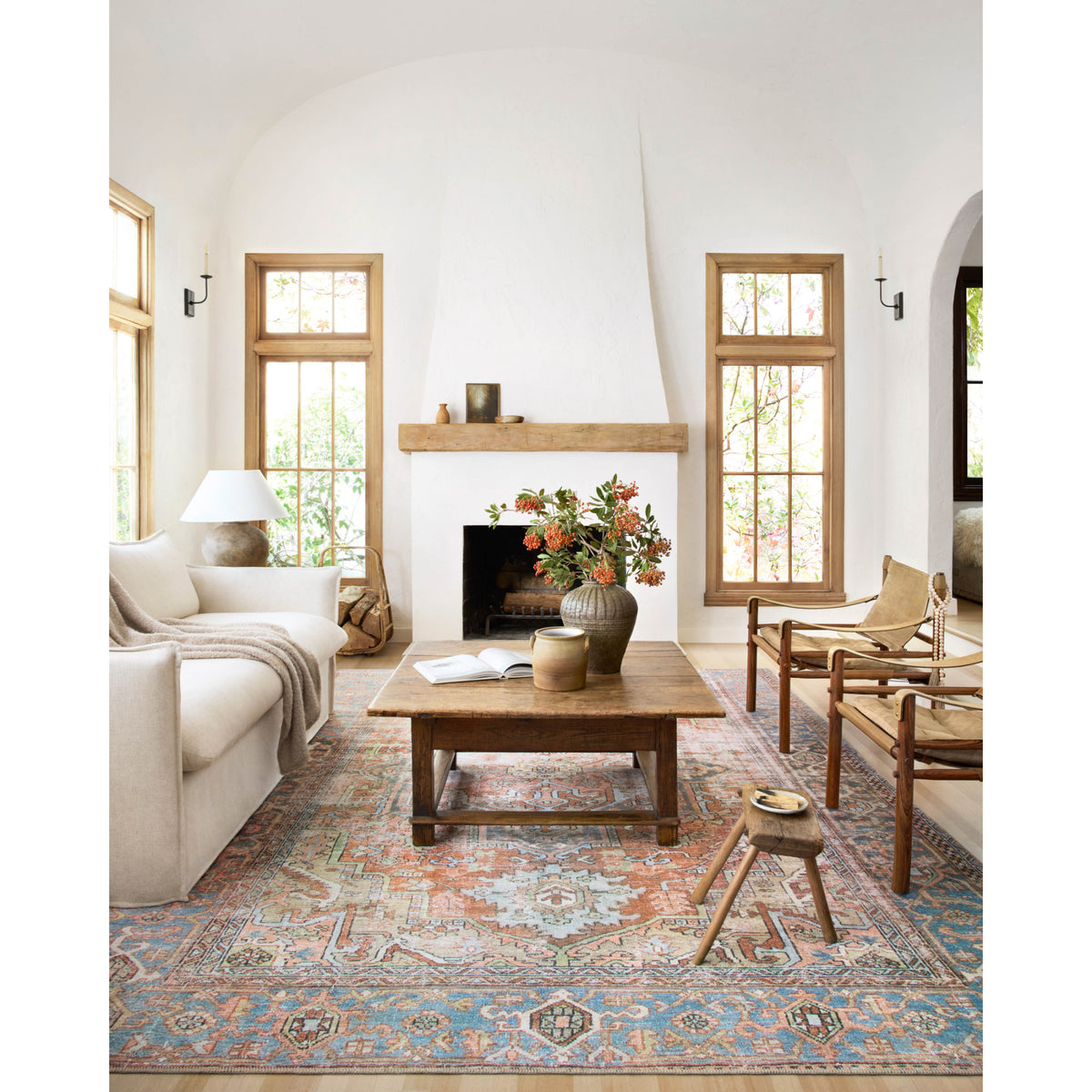 Loloi Loren Terracotta/Sky Rug by Loloi