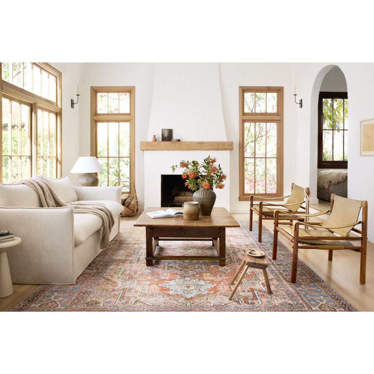 Loloi Loren Terracotta/Sky Rug by Loloi