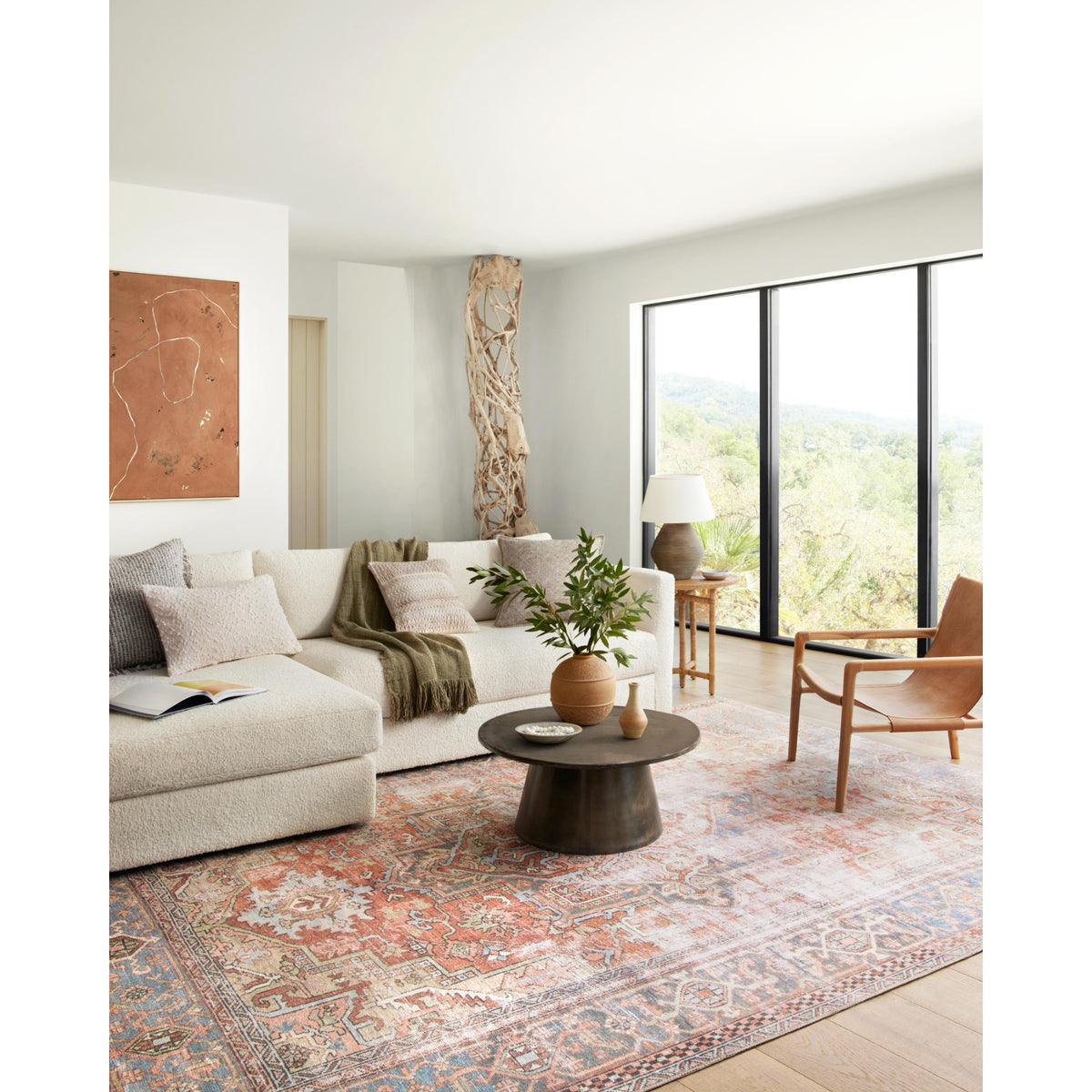 Loloi Loren Terracotta/Sky Rug by Loloi