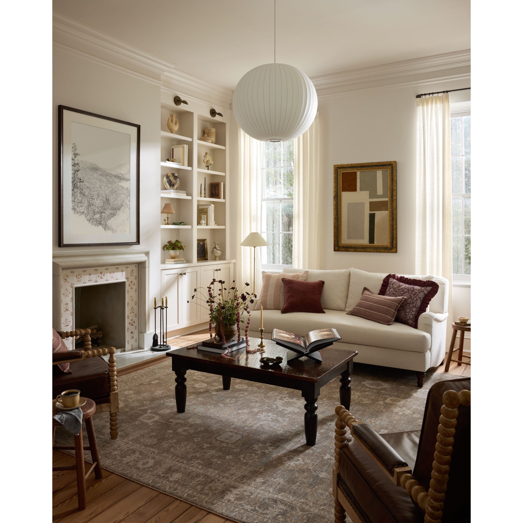 Chris Loves Julia x Loloi Louisa Taupe/Ivory Rug