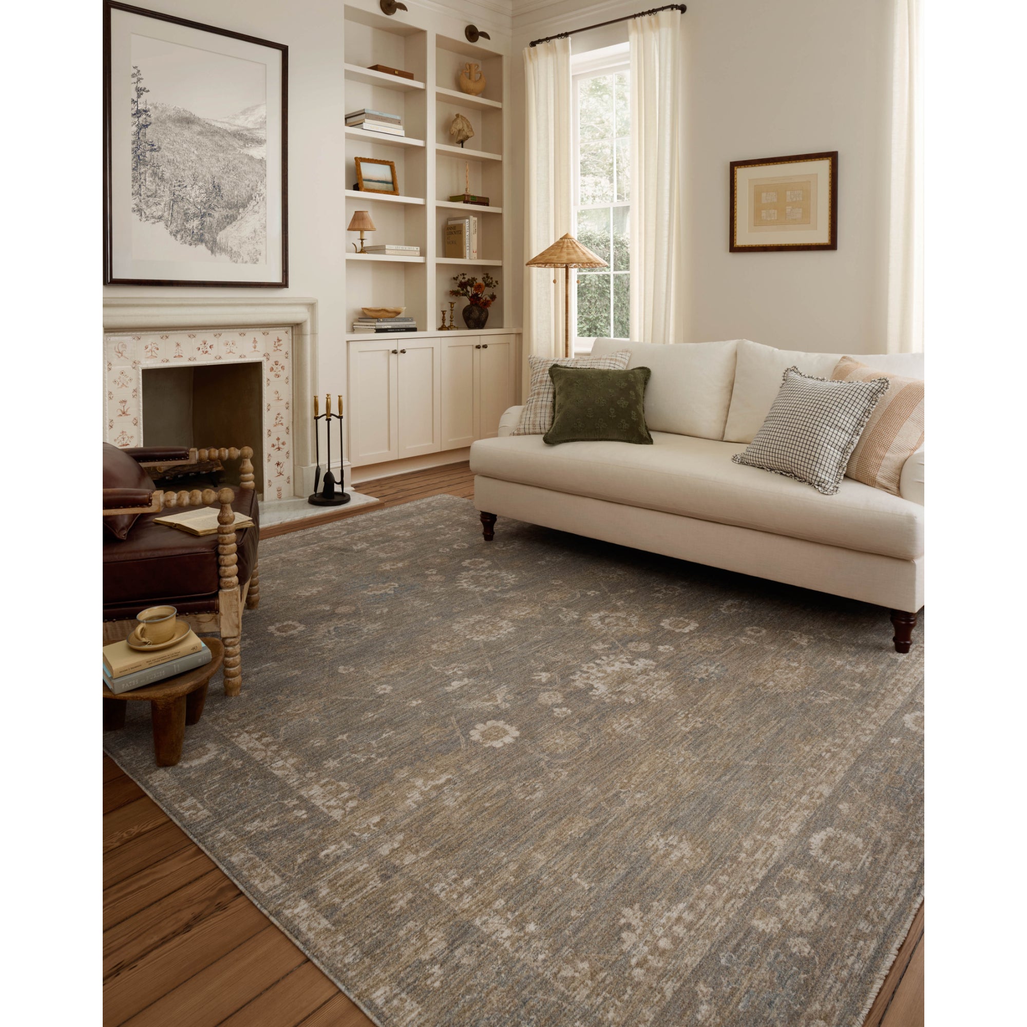 Chris Loves Julia x Loloi Louisa Lagoon/Ivory Rug
