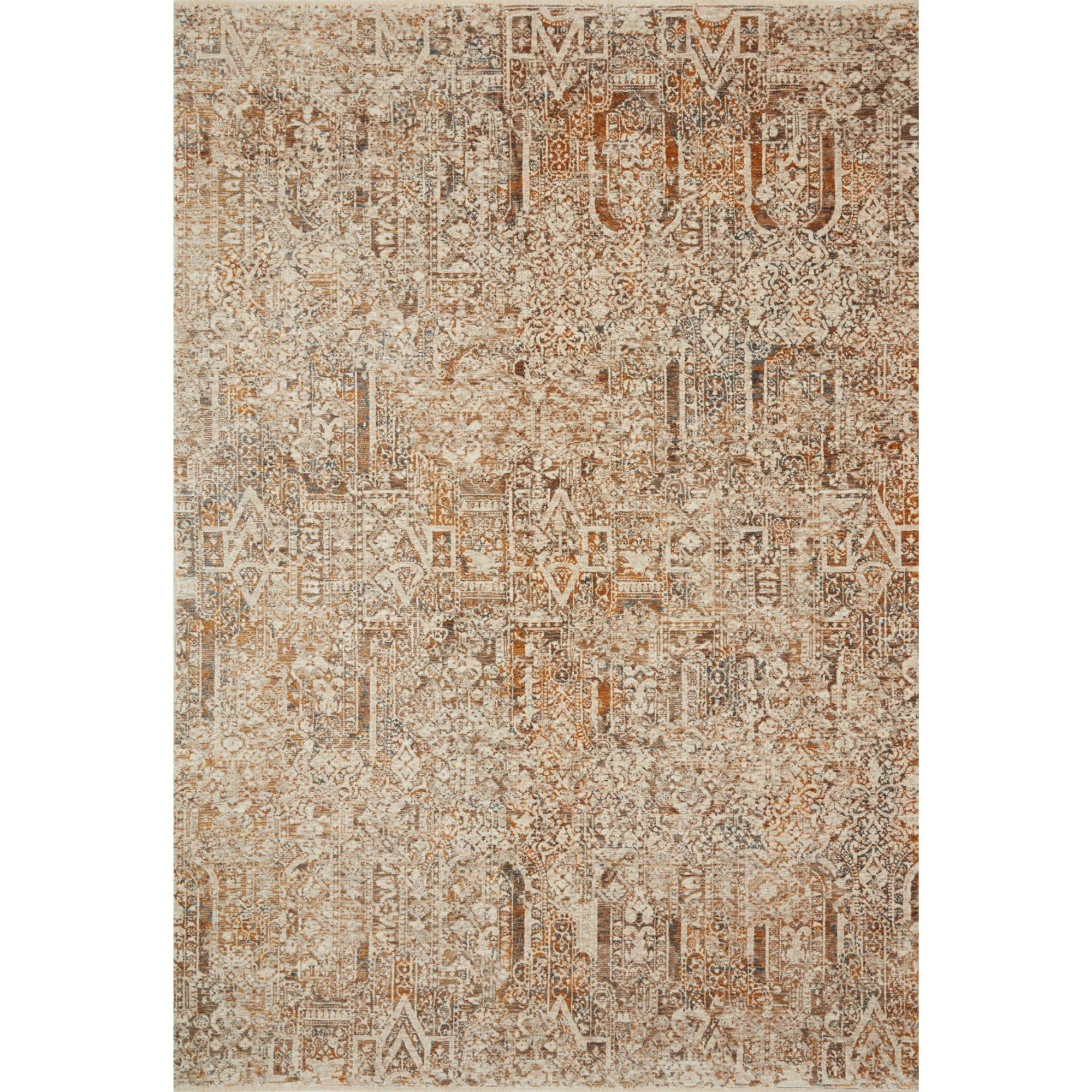 Loloi Lourdes Ivory/Orange Rug